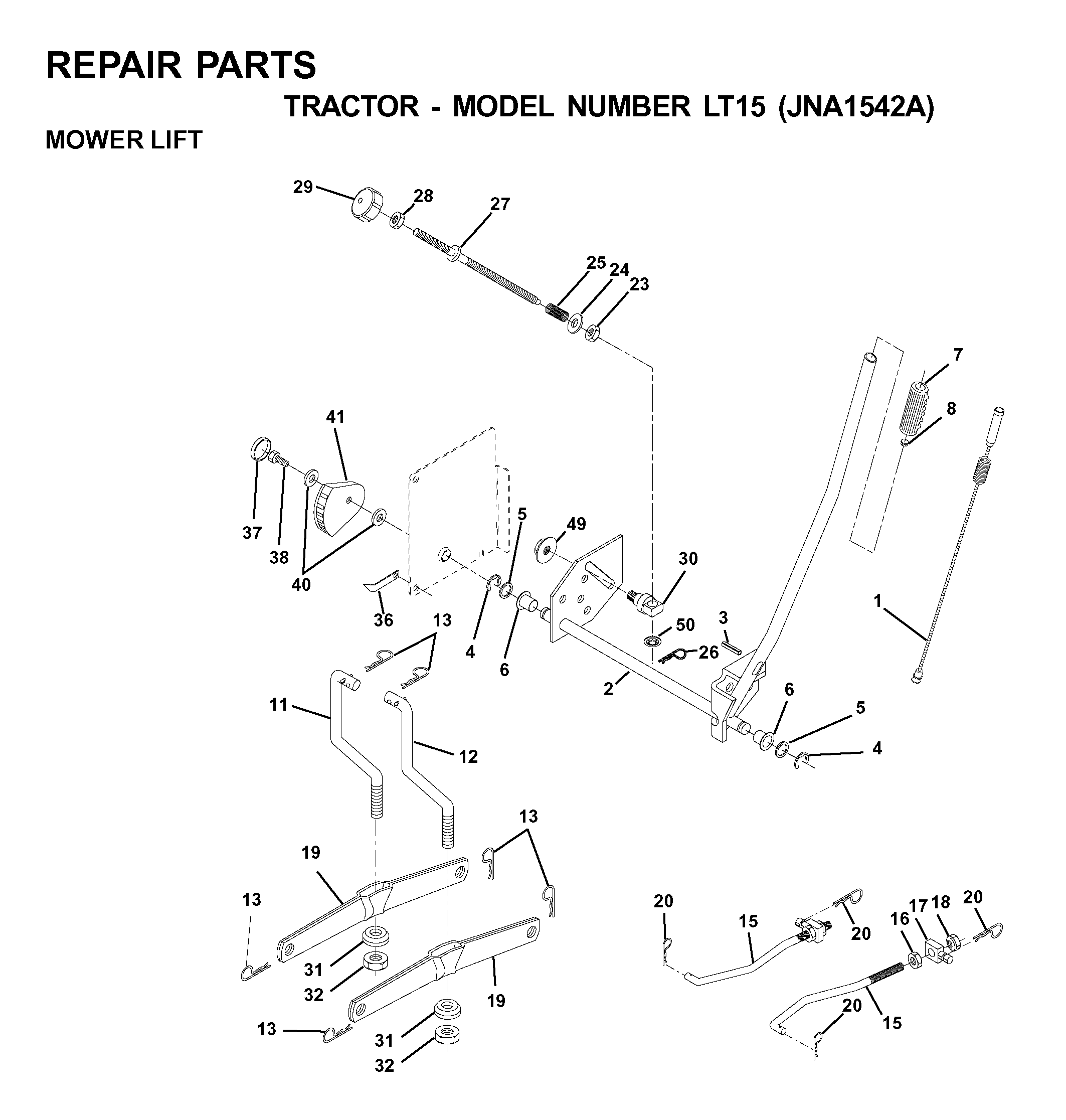 MOWER LIFT / DECK LIFT