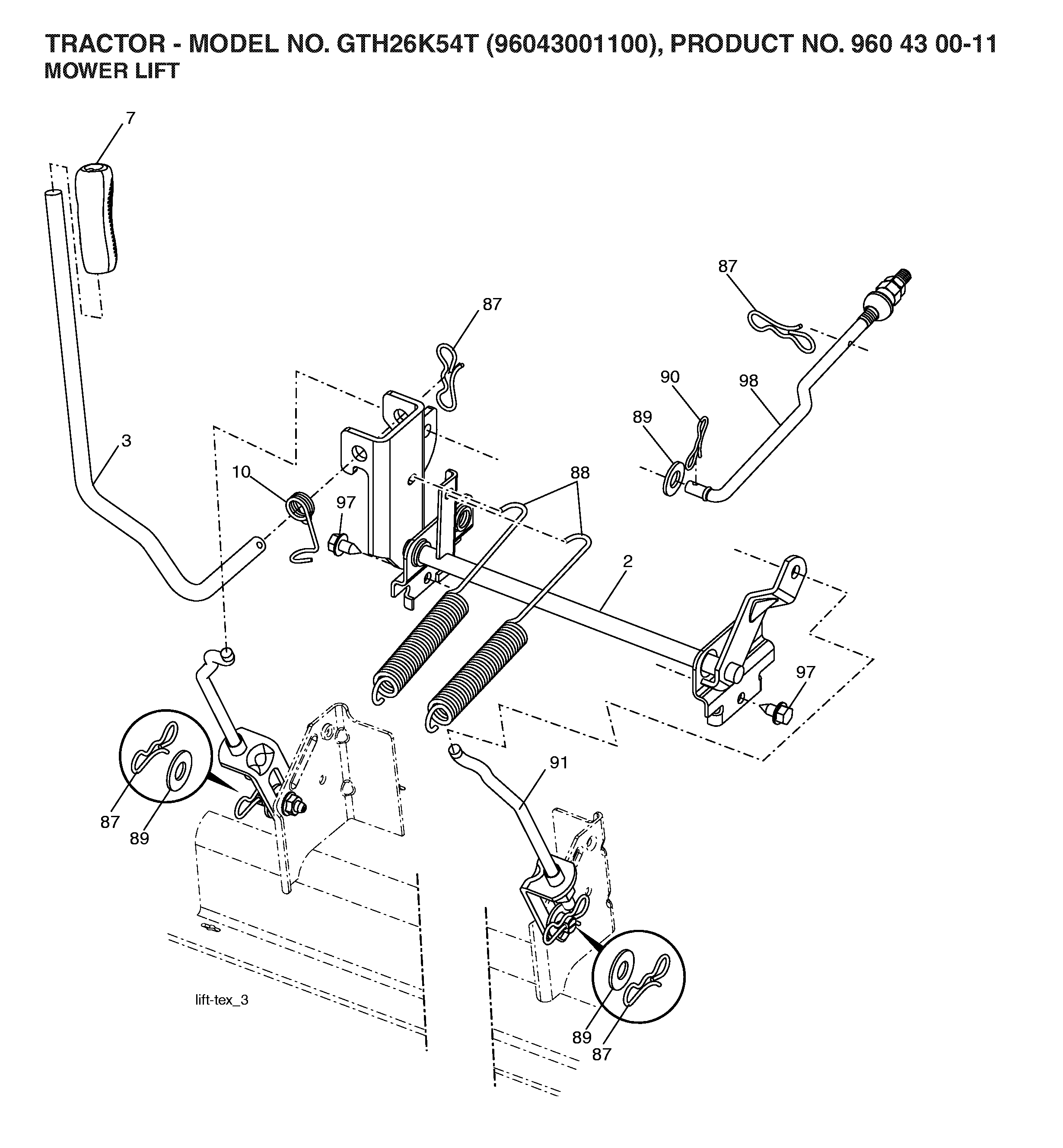 MOWER LIFT / DECK LIFT