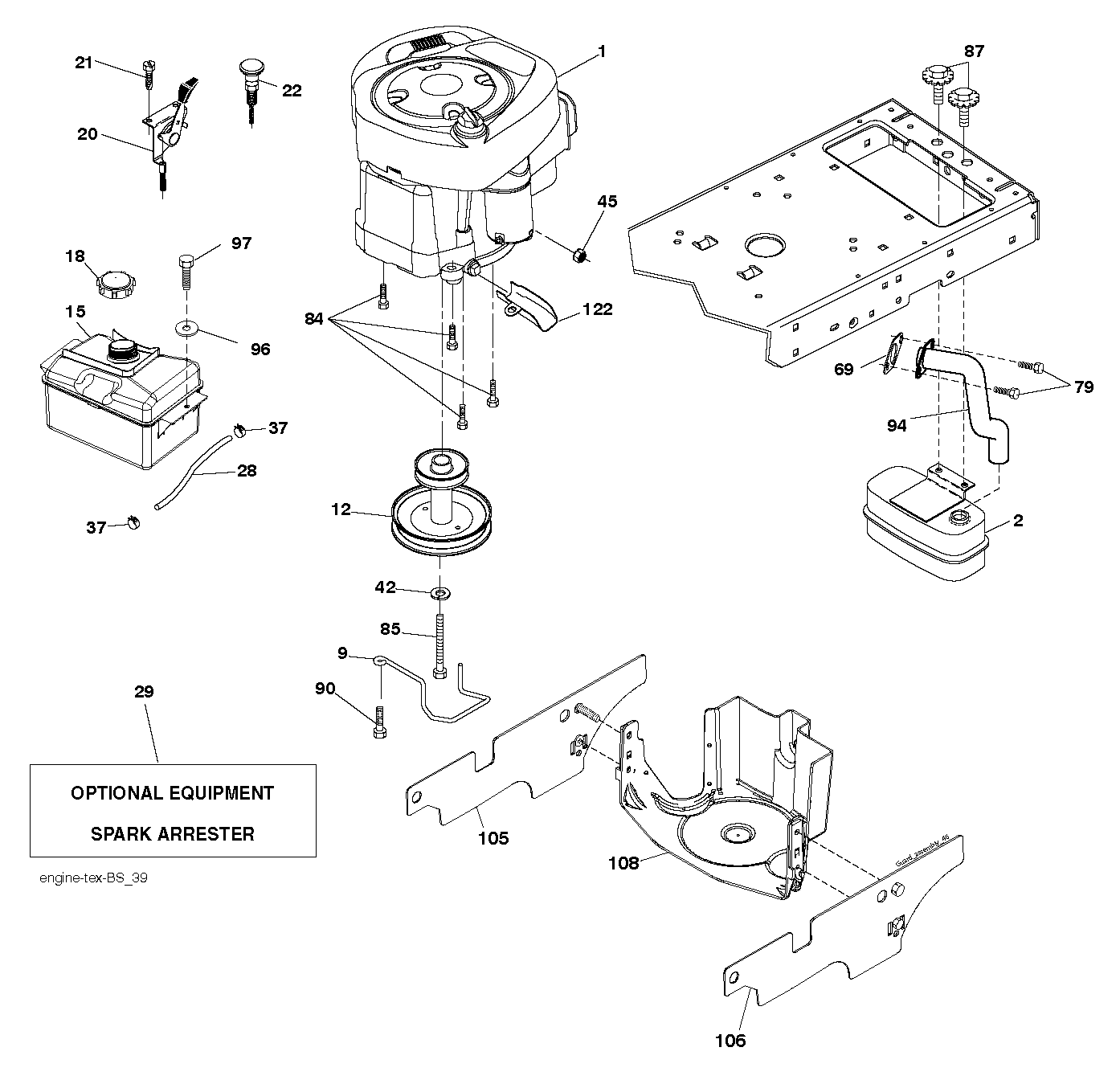 CYLINDER, PISTON & MUFFLER
