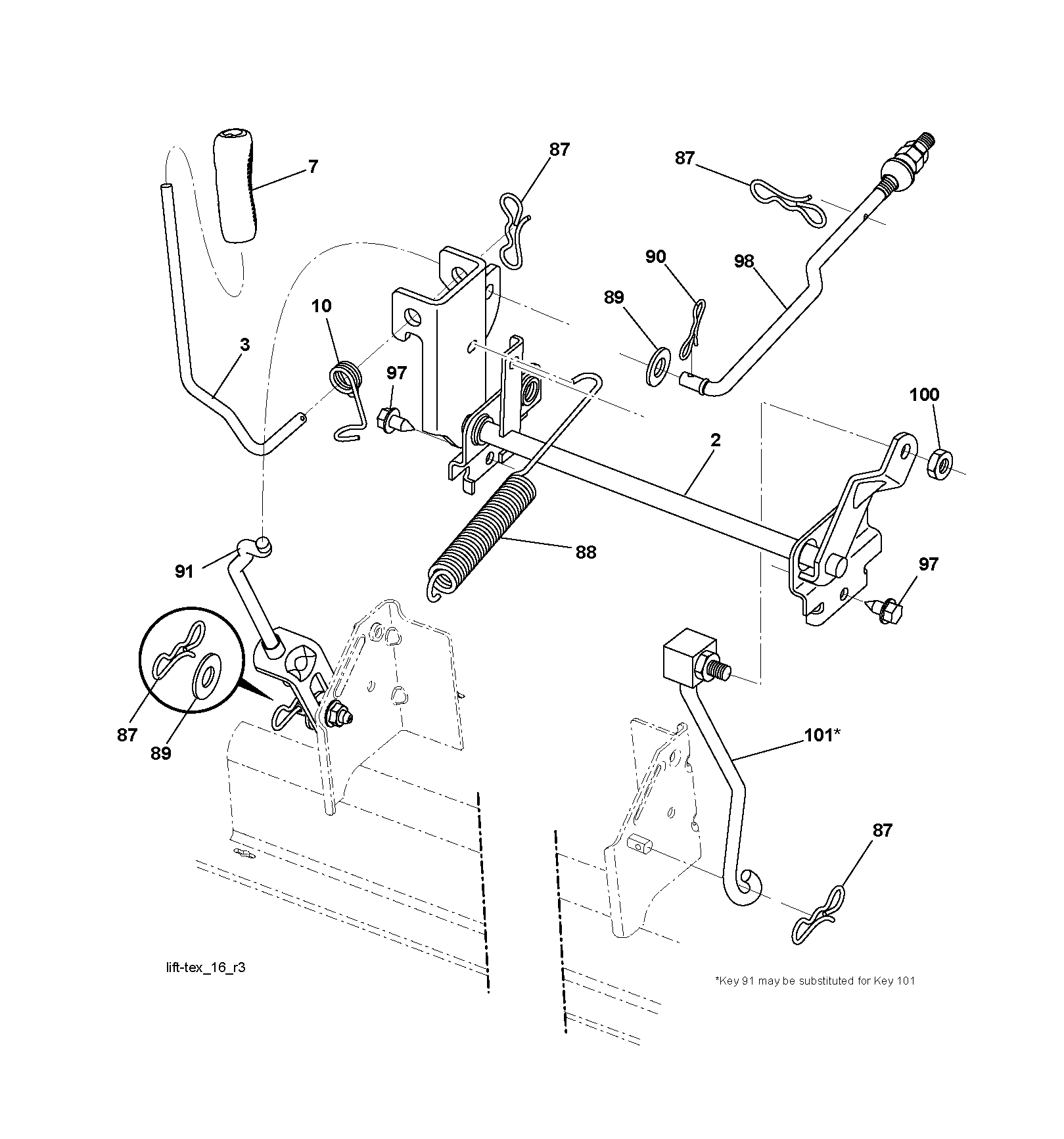 MOWER LIFT / DECK LIFT
