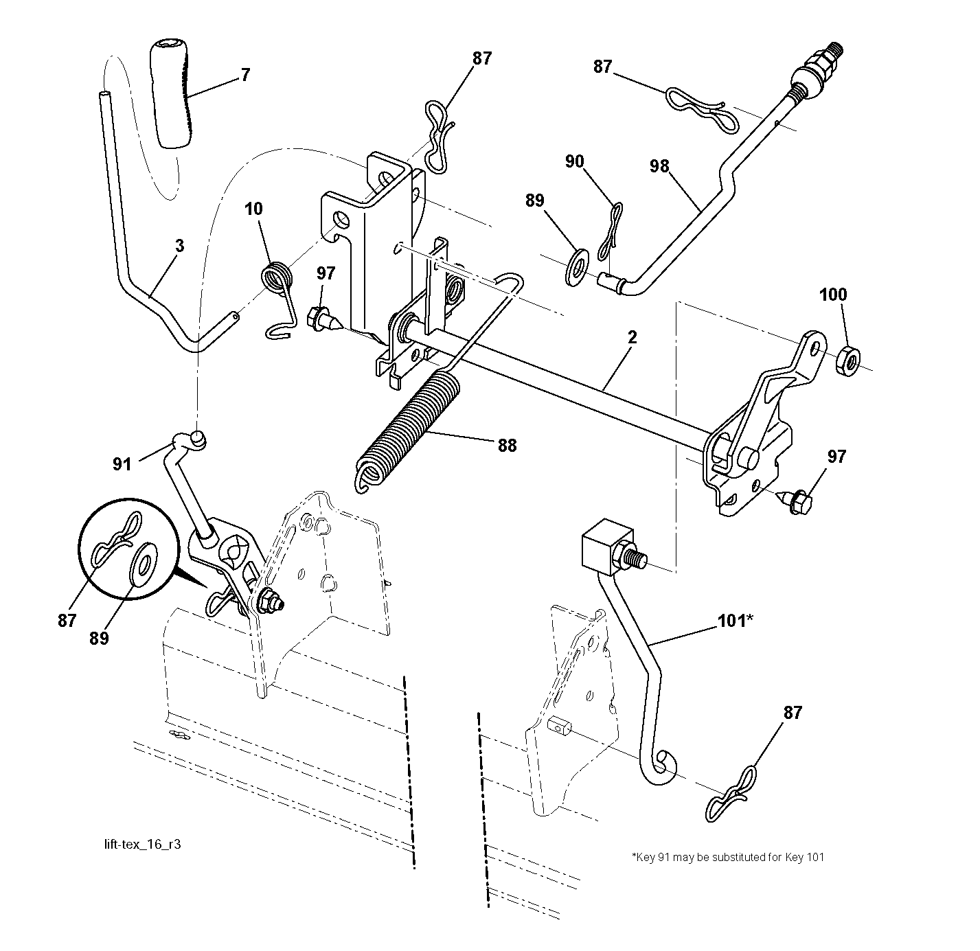 MOWER LIFT / DECK LIFT