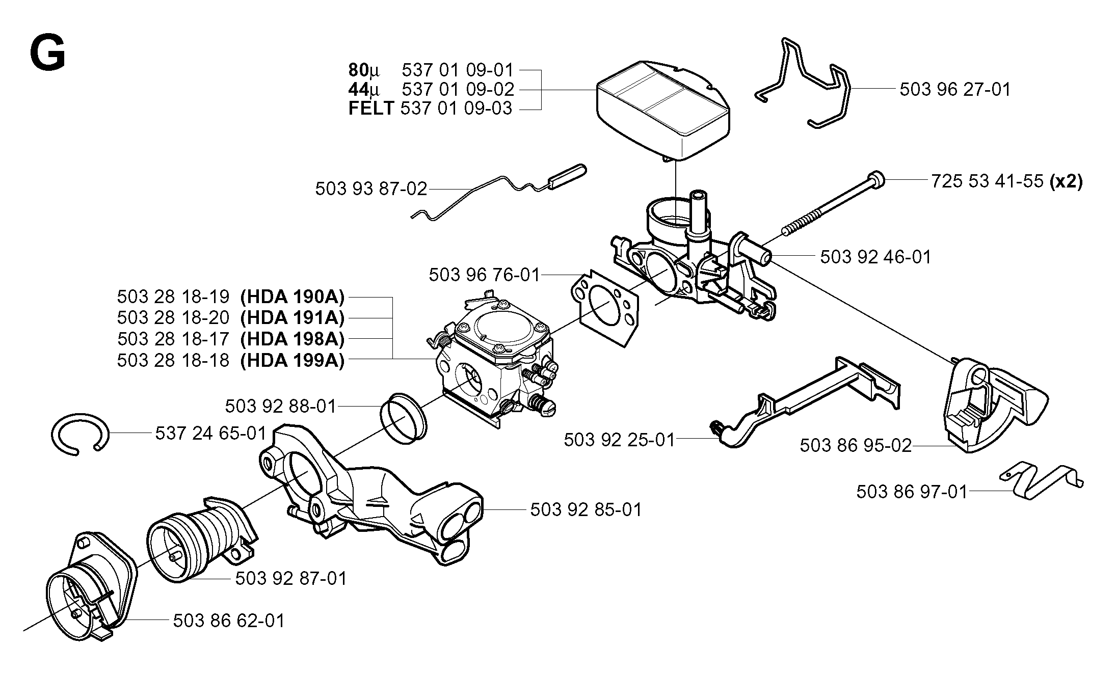 CARBURETOR & AIR FILTER