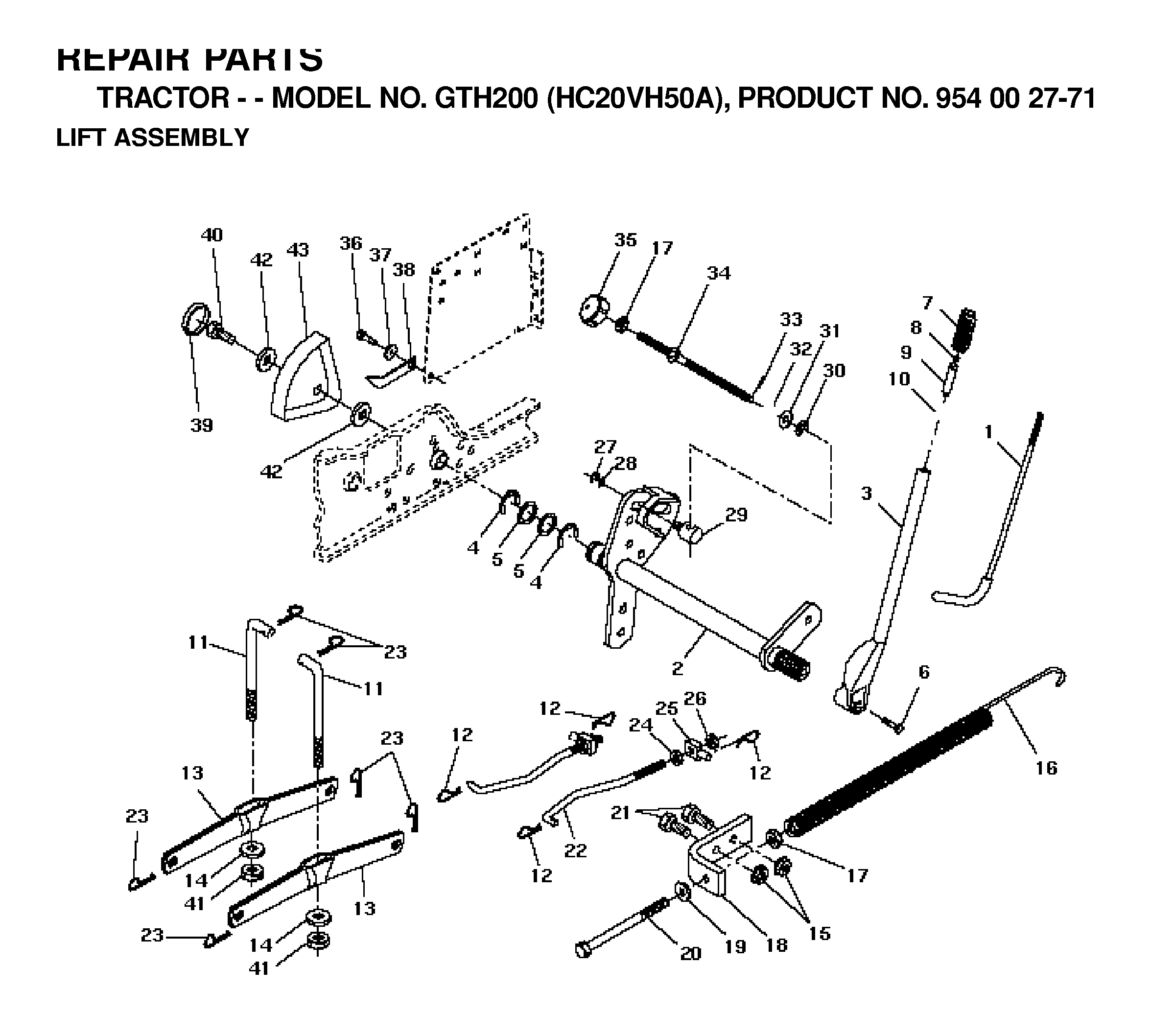 MOWER LIFT / DECK LIFT