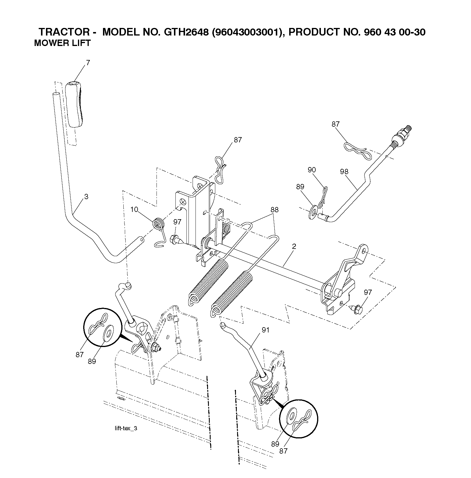 MOWER LIFT / DECK LIFT