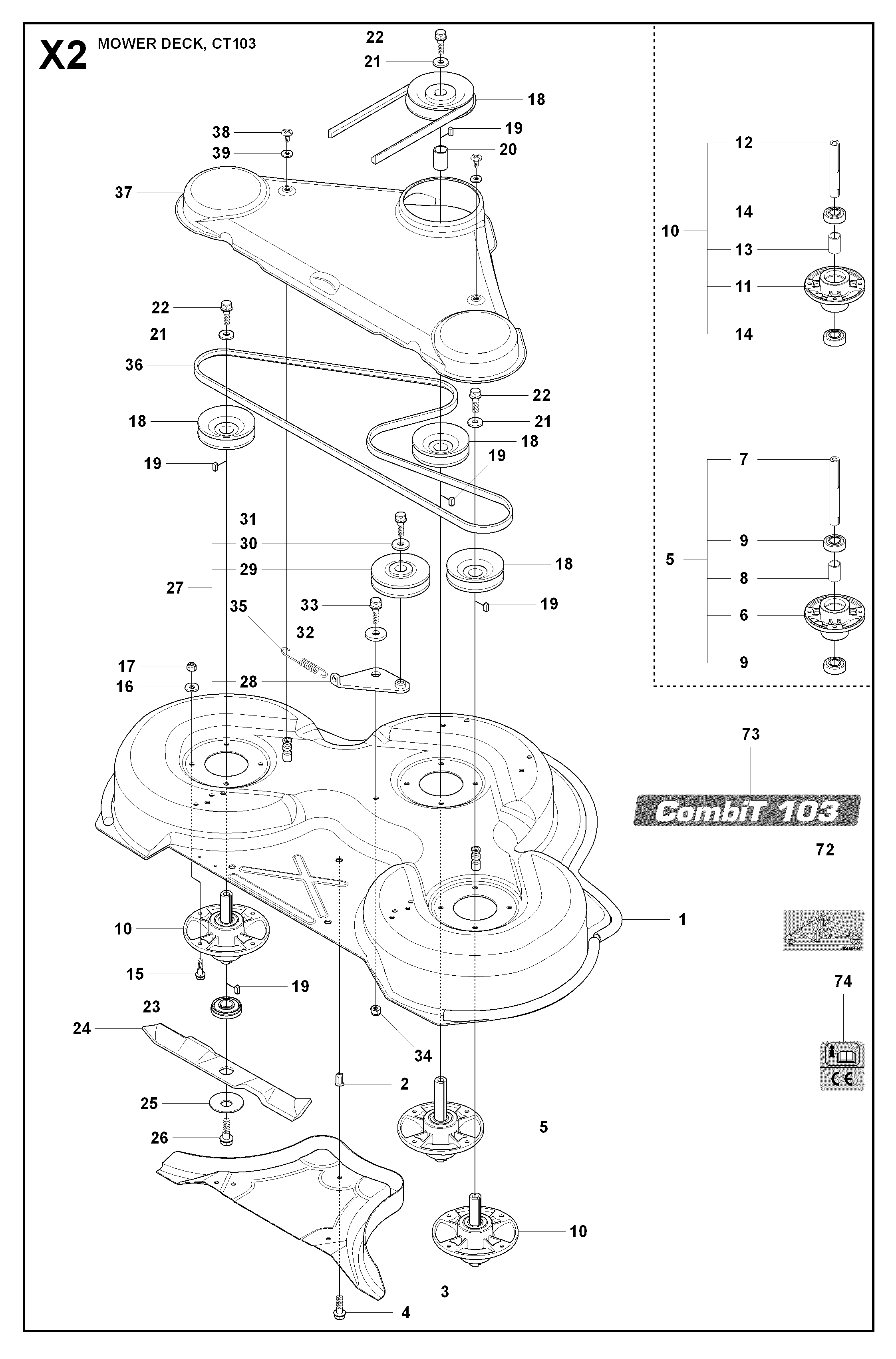 103CM CUTTING DECK
