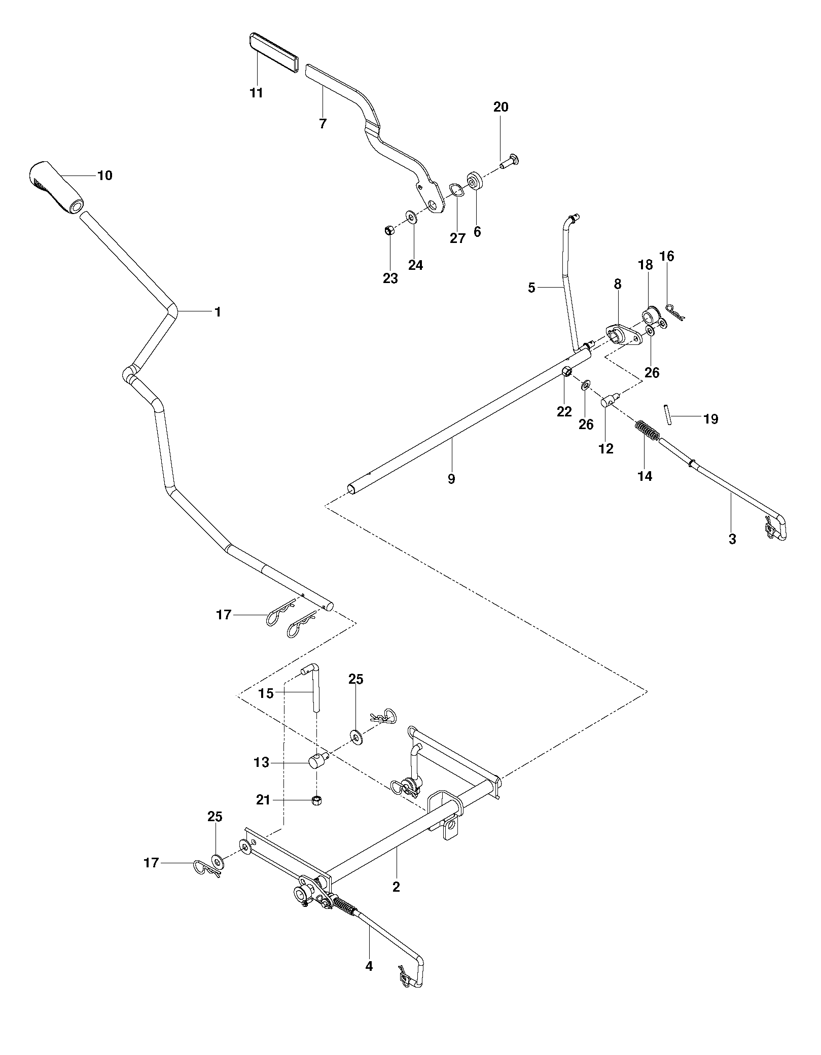 BRAKE / REAR MOWER LIFT