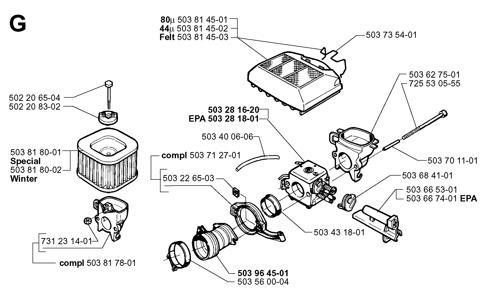 CARBURETOR & AIR FILTER