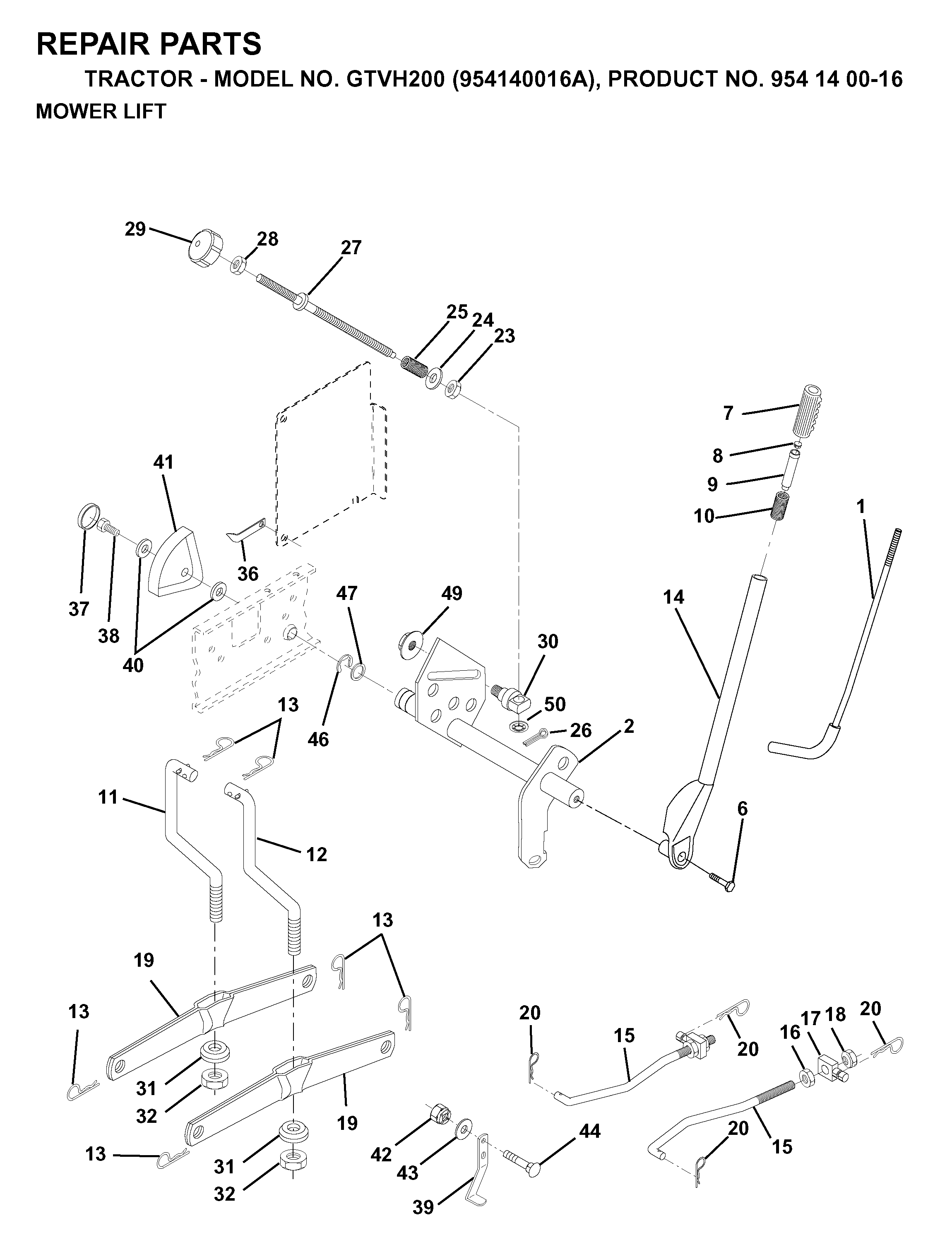 MOWER LIFT / DECK LIFT