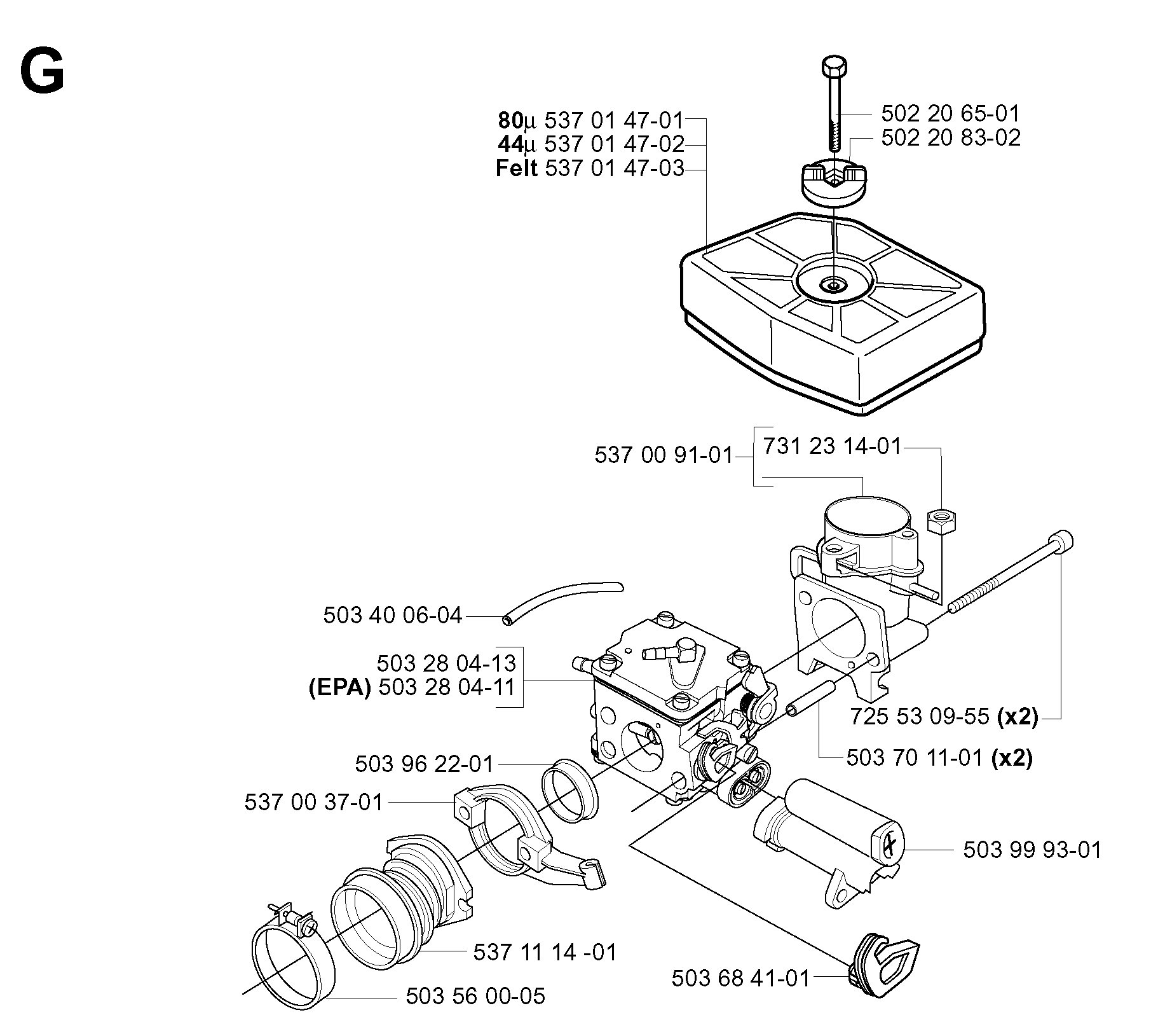 CARBURETOR & AIR FILTER