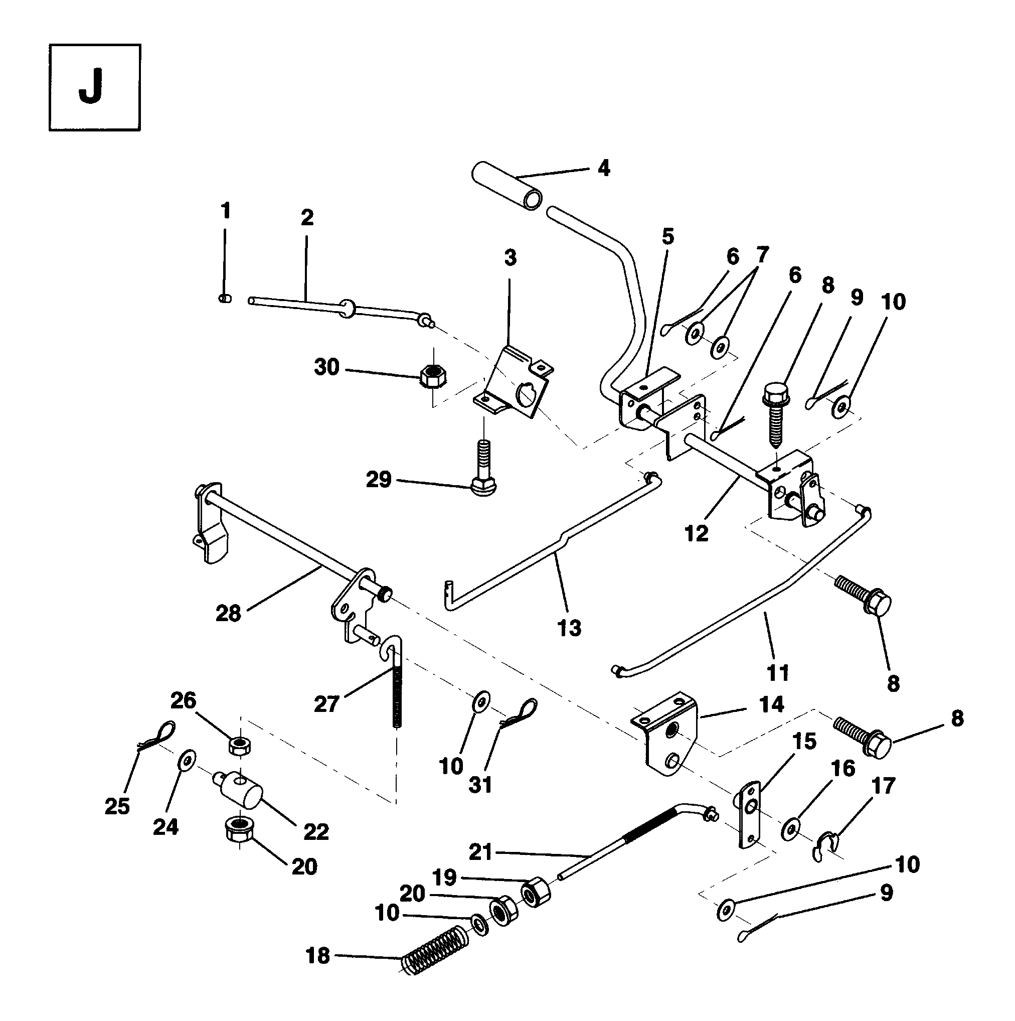 BRAKE / REAR MOWER LIFT