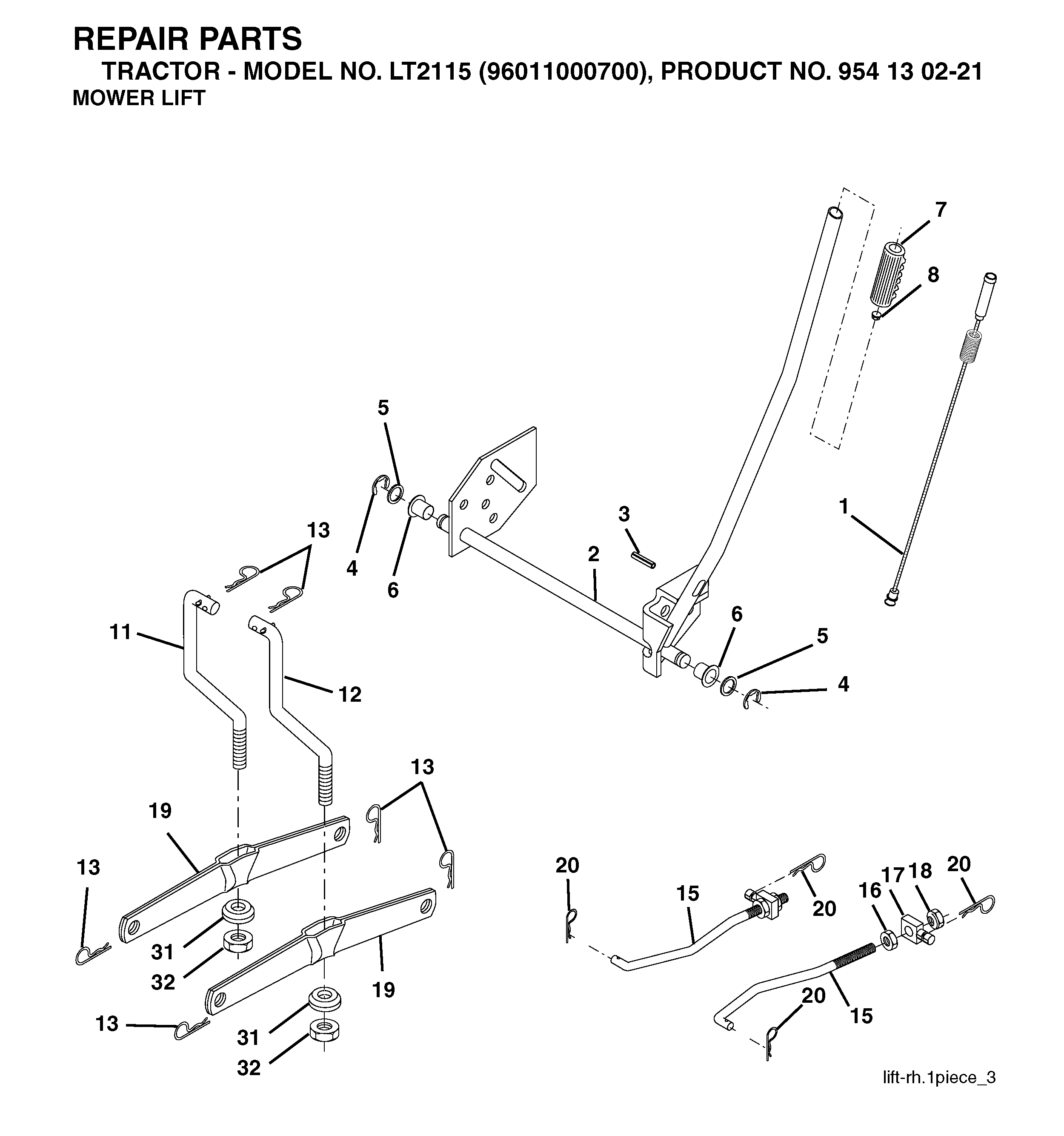 MOWER LIFT / DECK LIFT