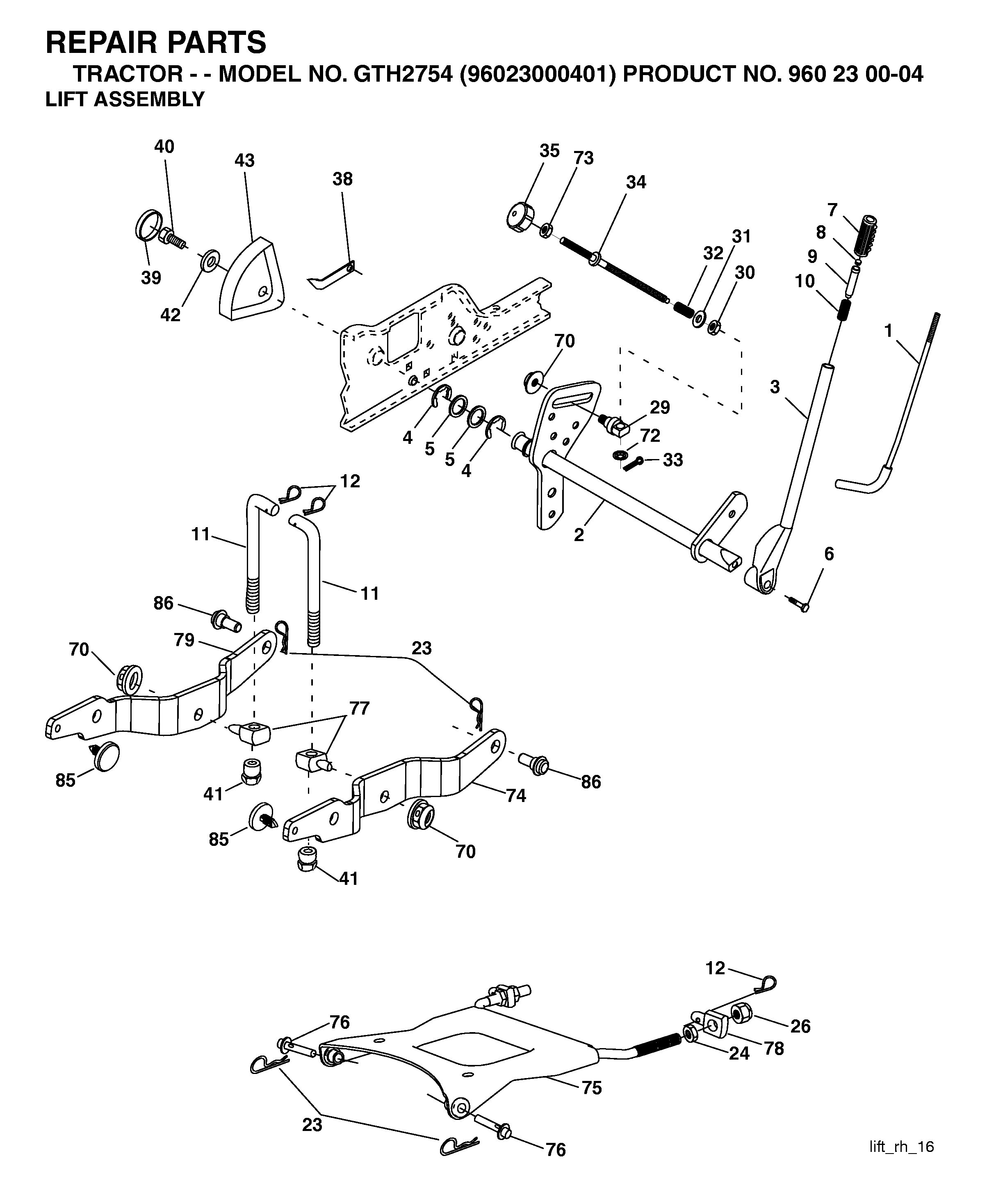 MOWER LIFT / DECK LIFT