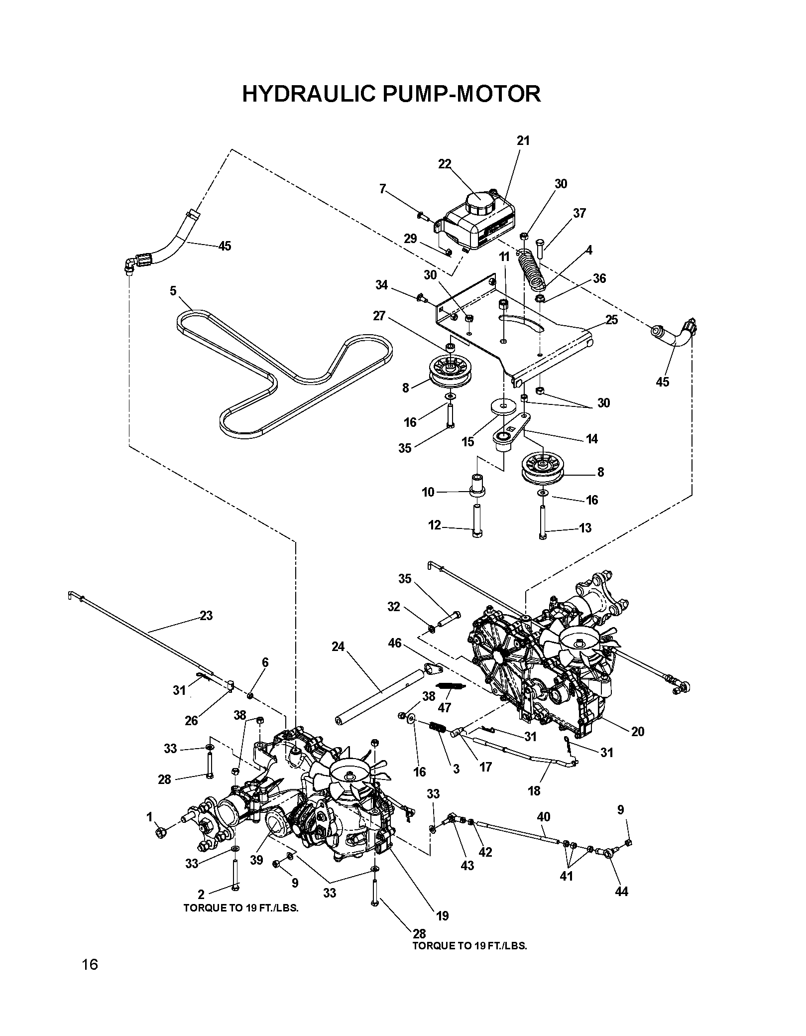 HYDRAULIC PUMP - MOTOR