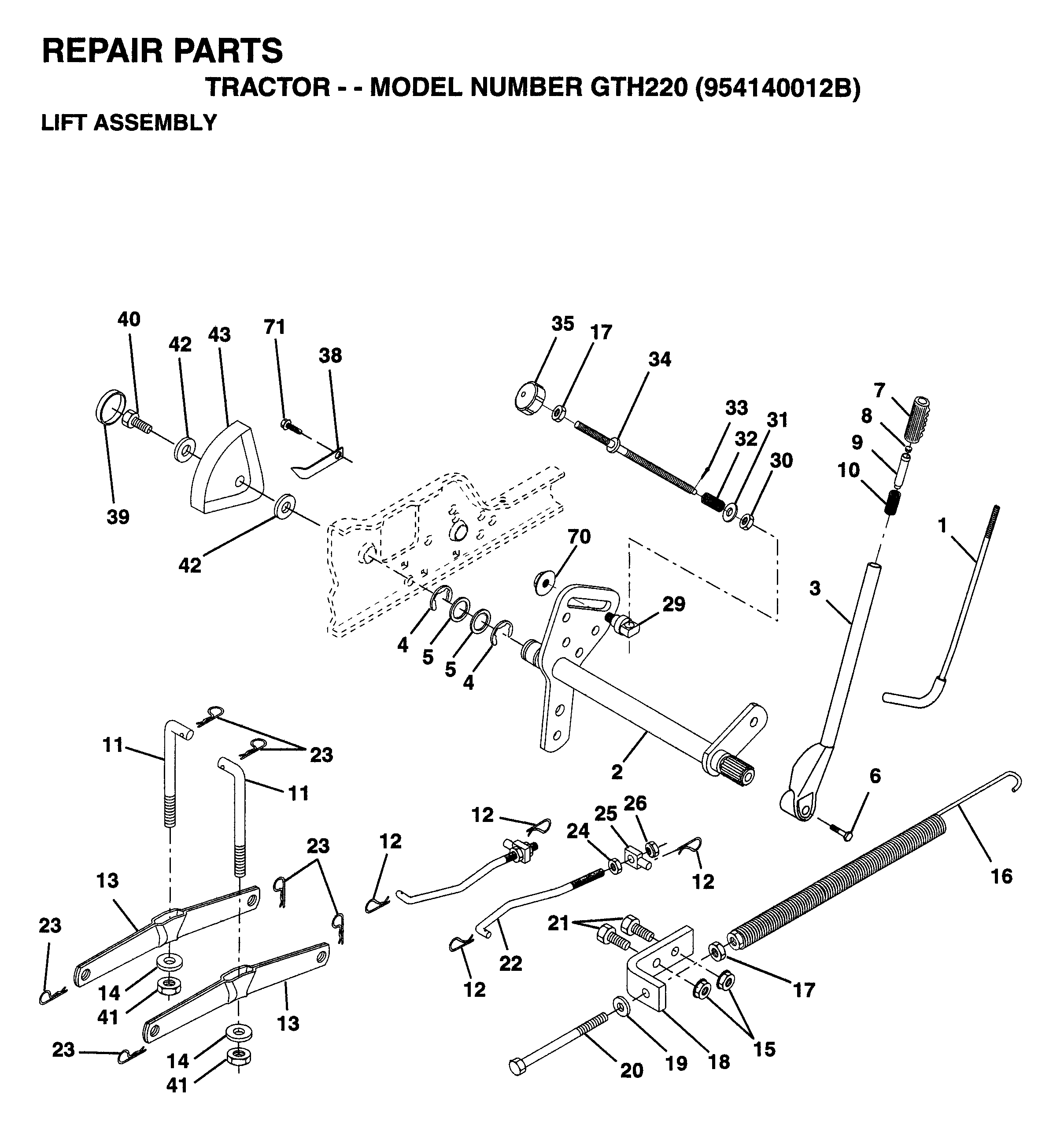 MOWER LIFT / DECK LIFT