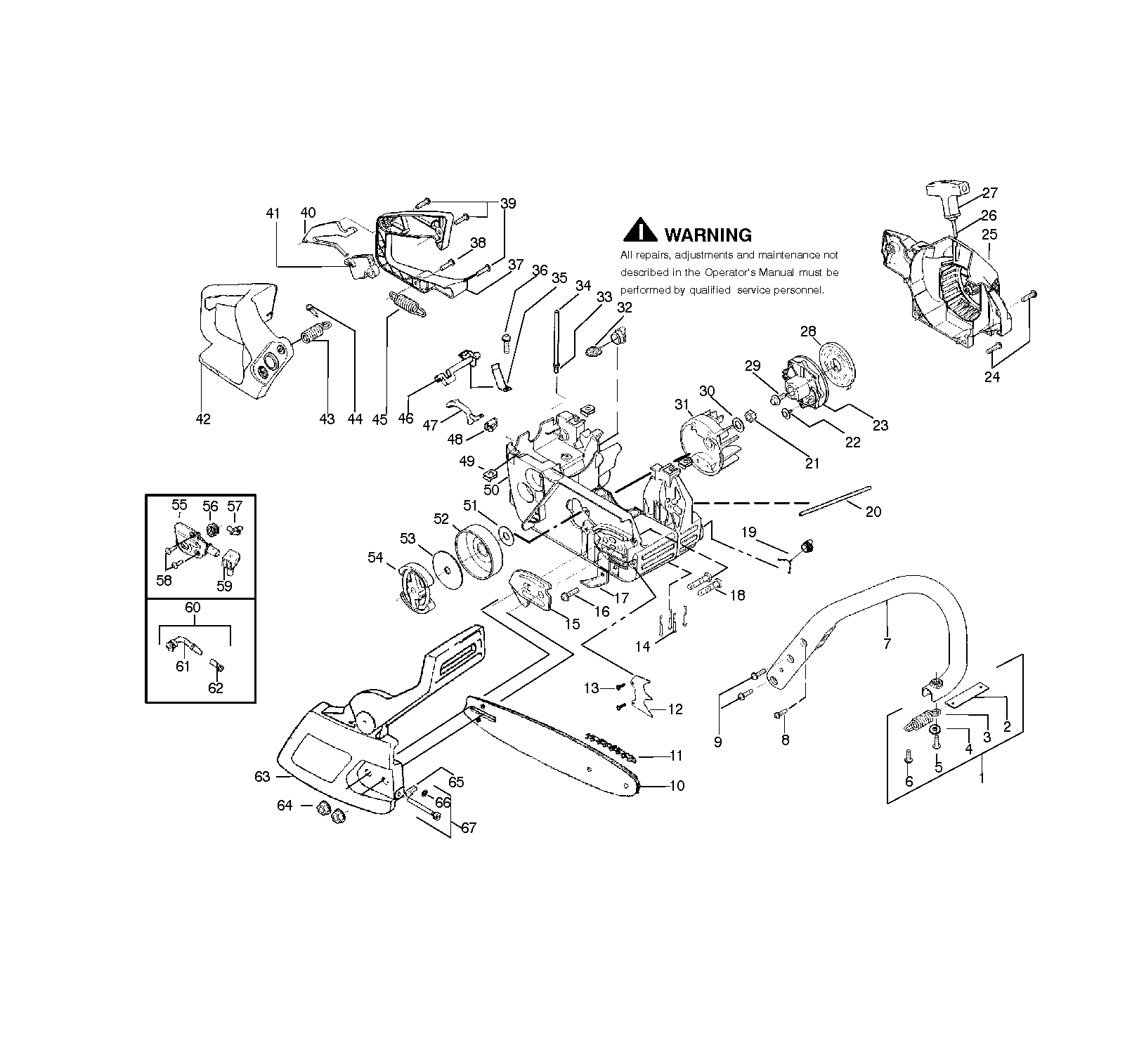 McCULLOCH 320E　未整備品 McCulloch Chainsaw MAC 320 (952802133) Spares