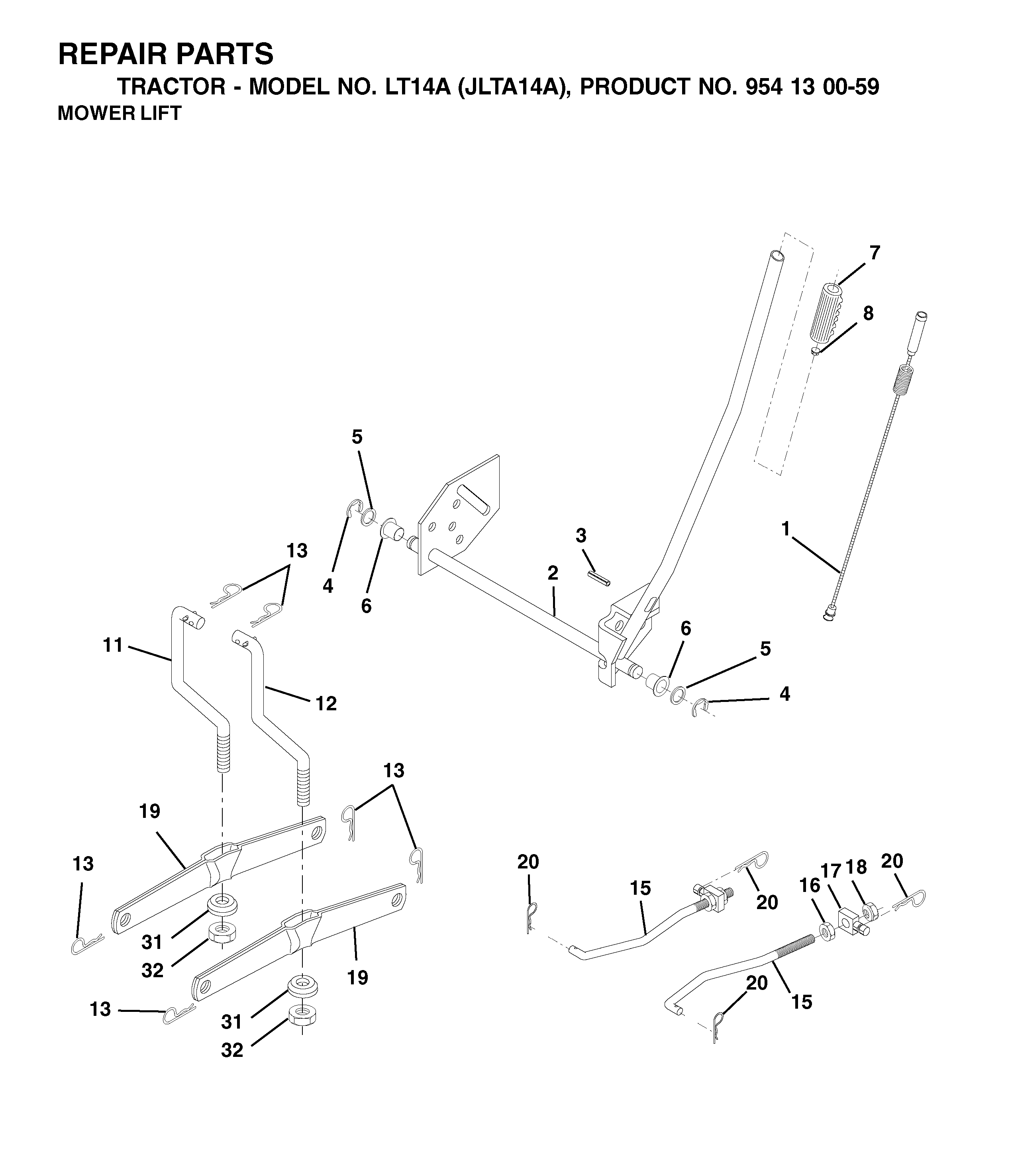 MOWER LIFT / DECK LIFT