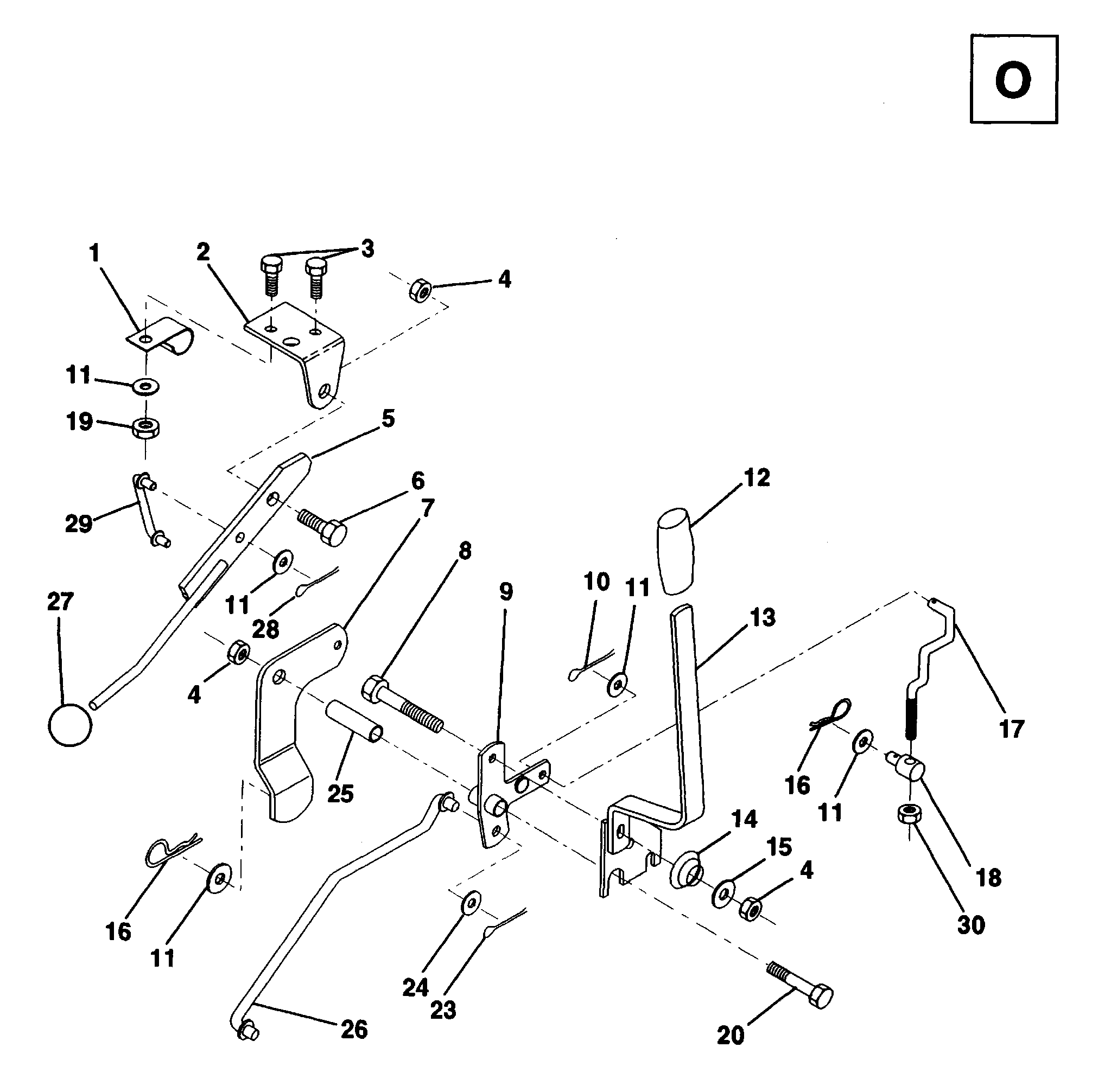 MOWER LIFT LEVER