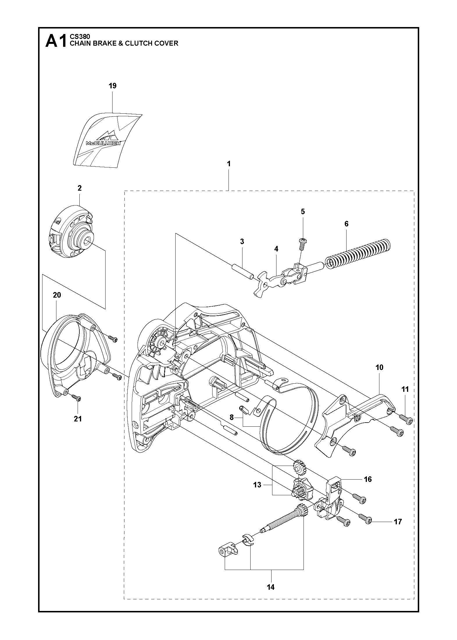 CHAIN BRAKE & CLUTCH COVER