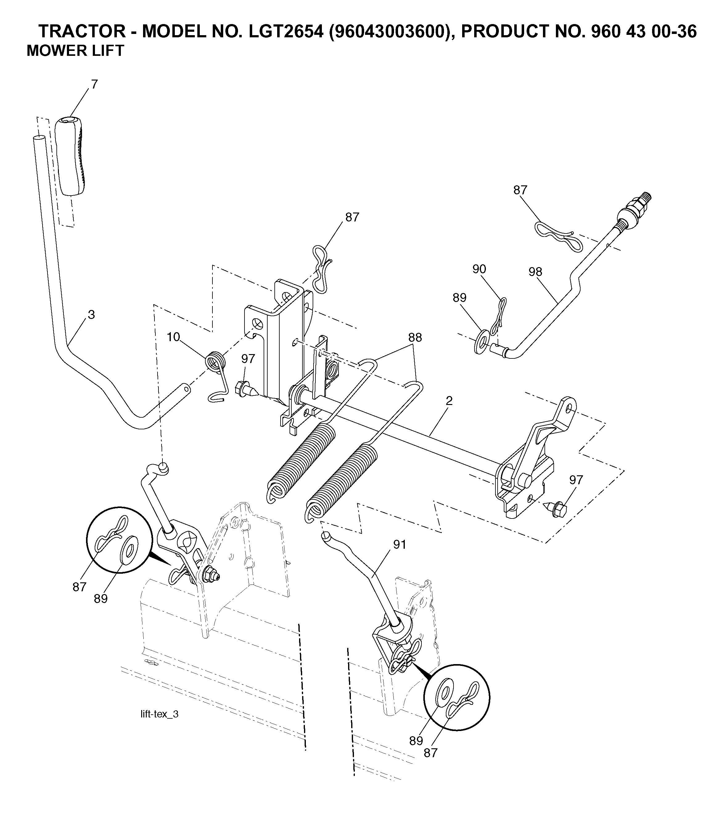 MOWER LIFT / DECK LIFT