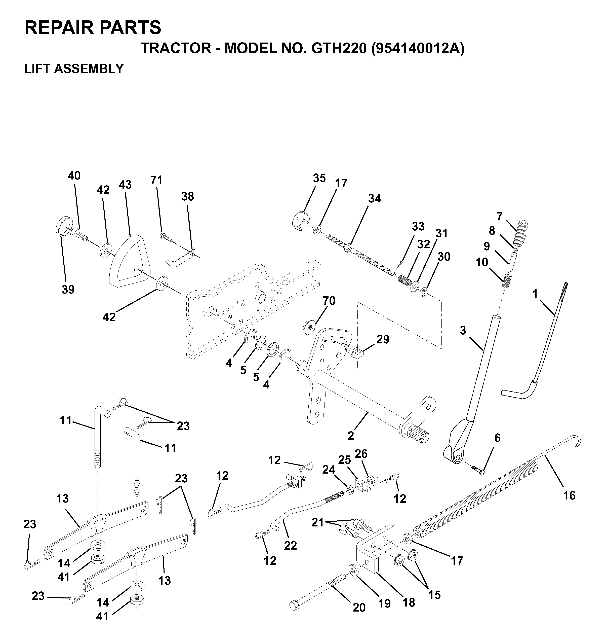 MOWER LIFT / DECK LIFT