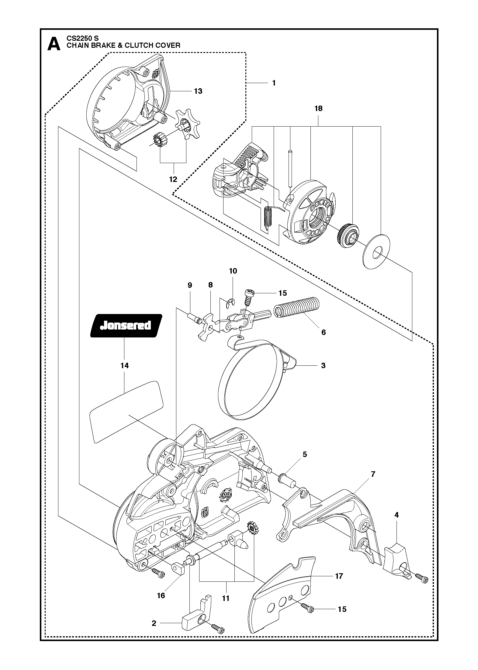 CHAIN BRAKE & CLUTCH COVER