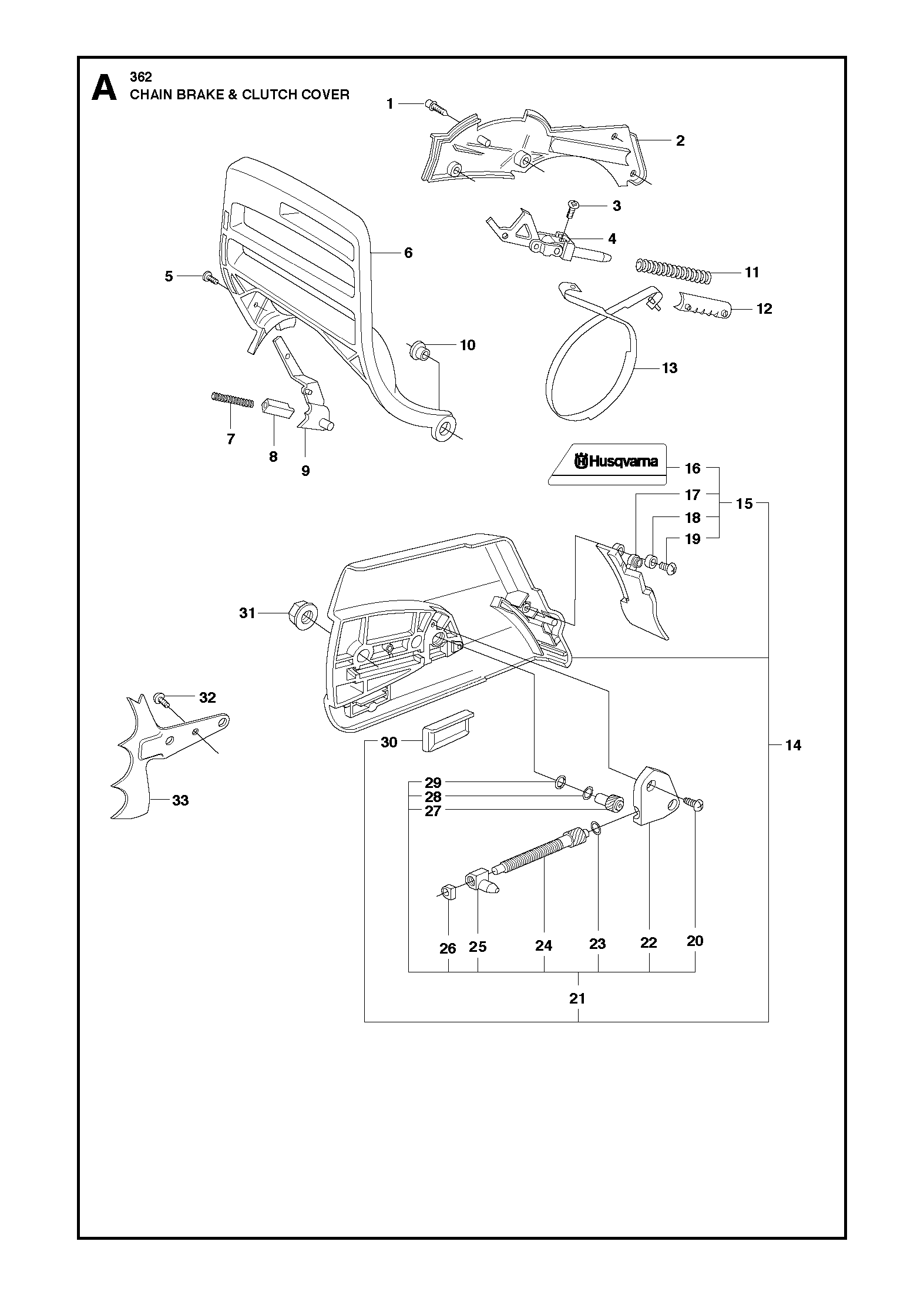 CHAIN BRAKE & CLUTCH COVER