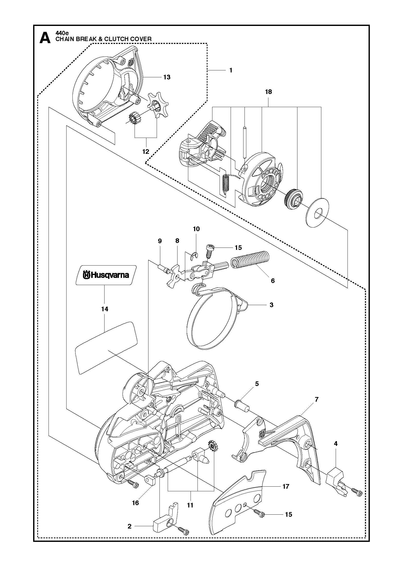 CHAIN BRAKE & CLUTCH COVER