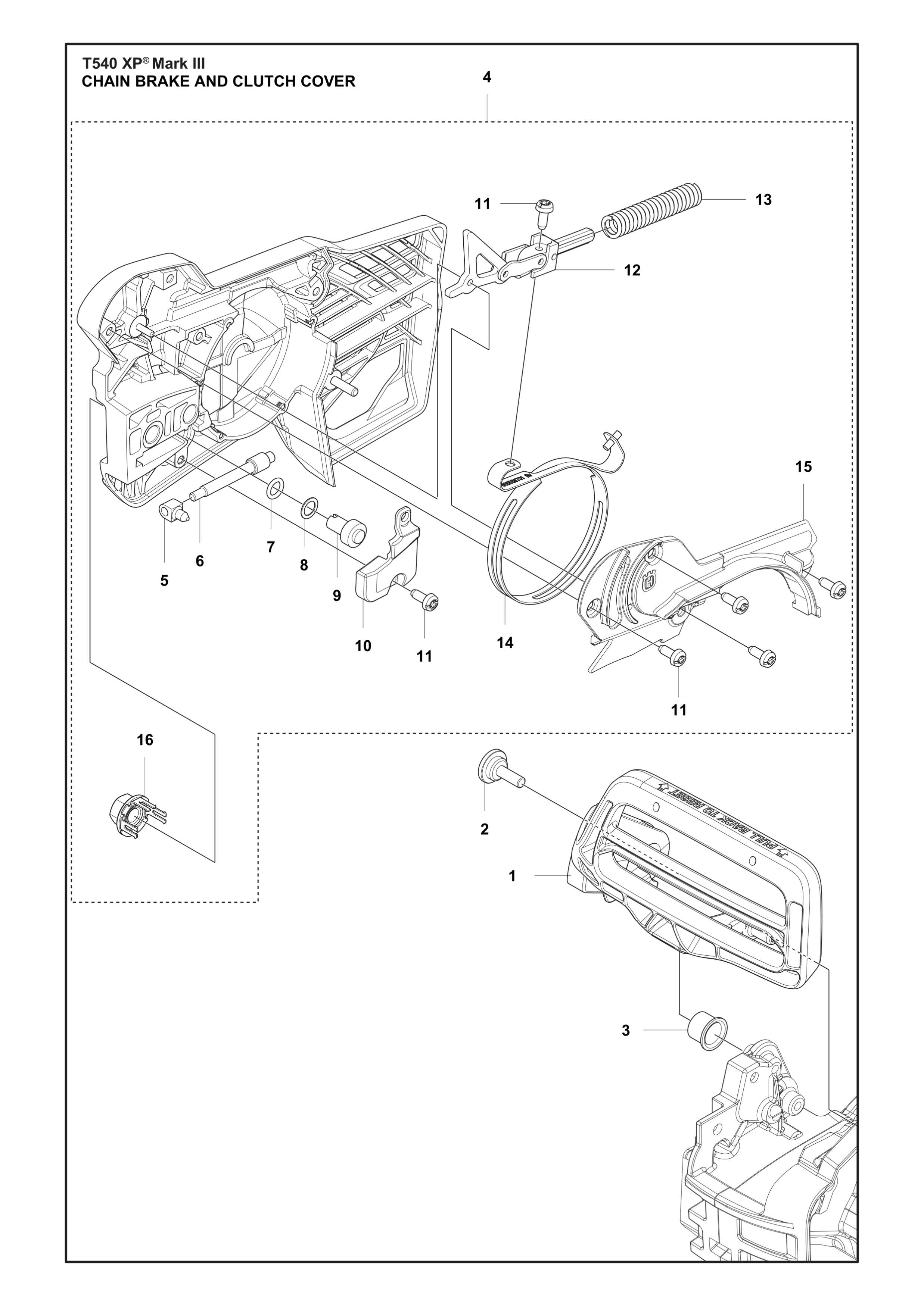 CHAIN BRAKE & CLUTCH COVER