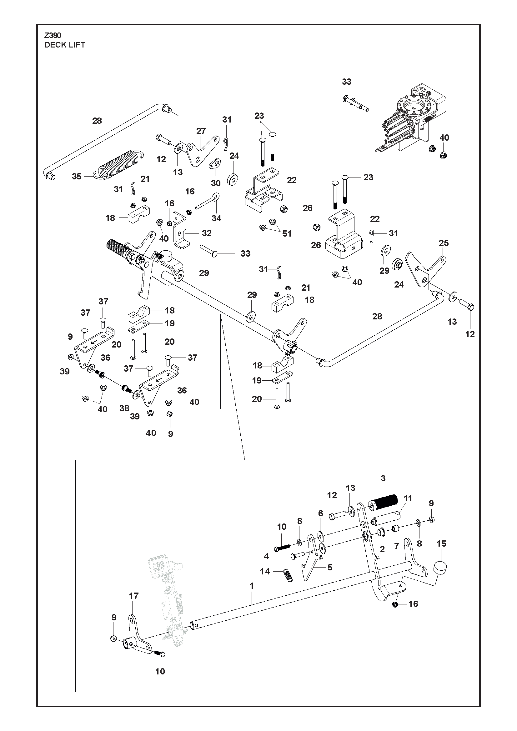 MOWER LIFT / DECK LIFT