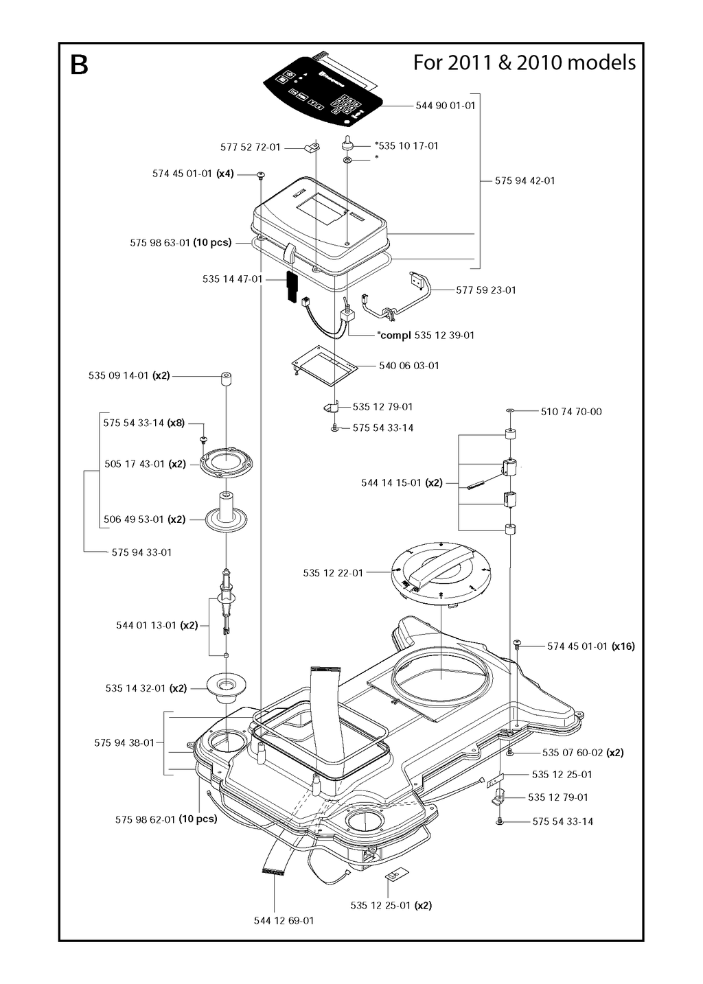 CHASSIS UPPER 2010-2011