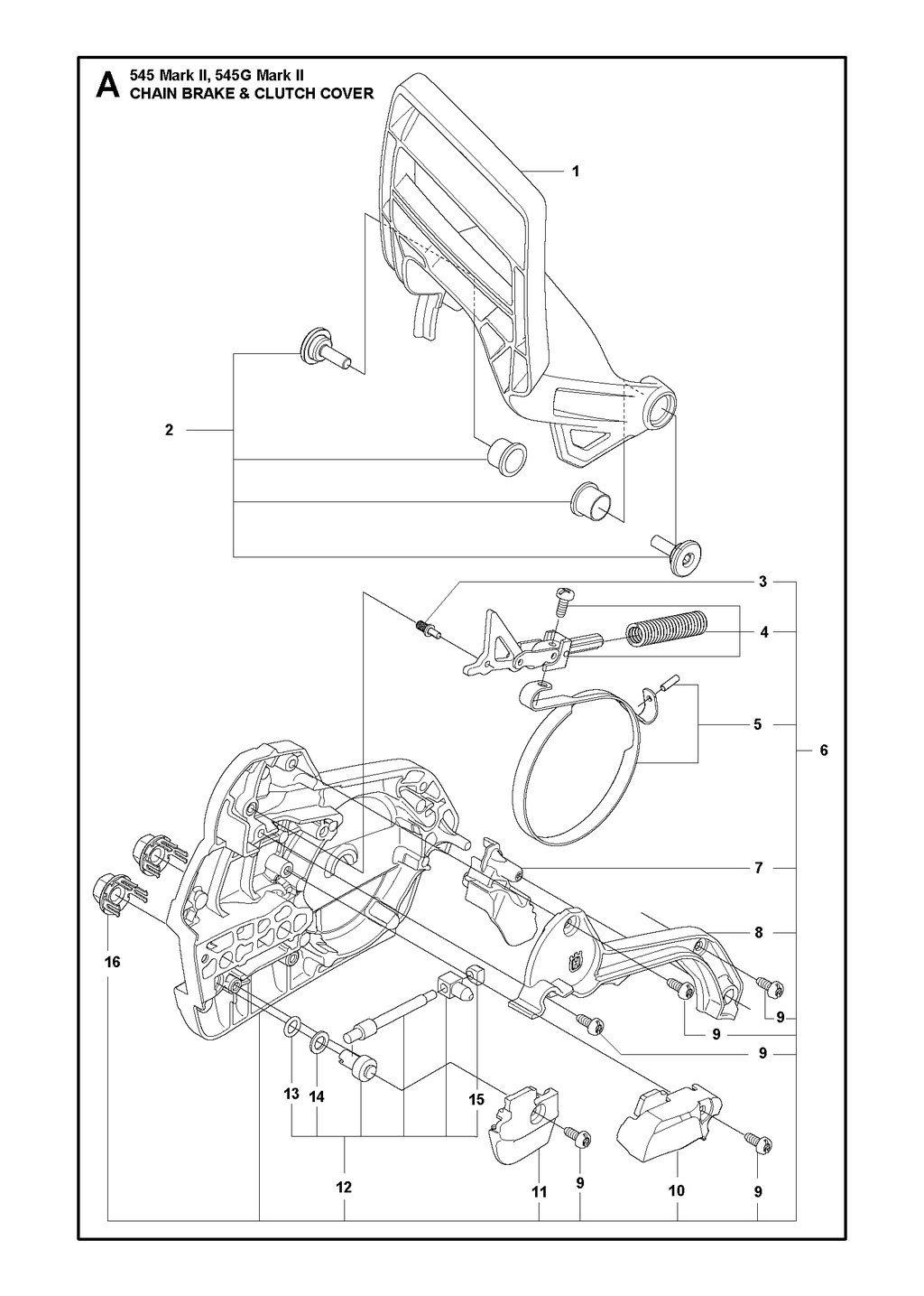 CHAIN BRAKE AND CLUTCH COVER