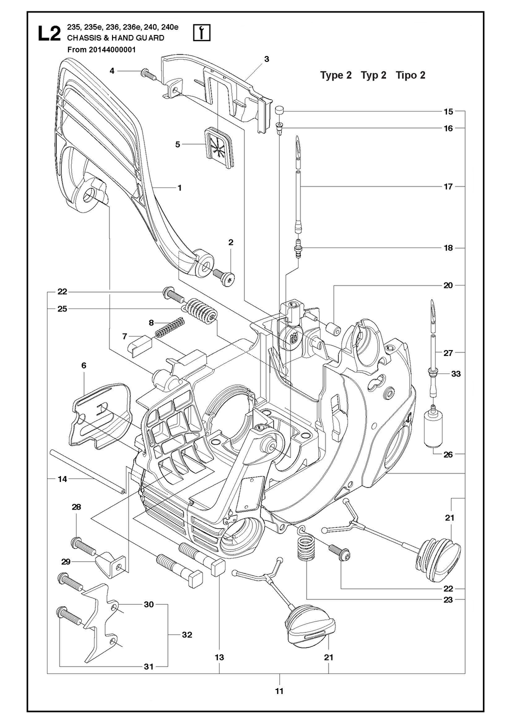 FUEL TANK AND HANDLE