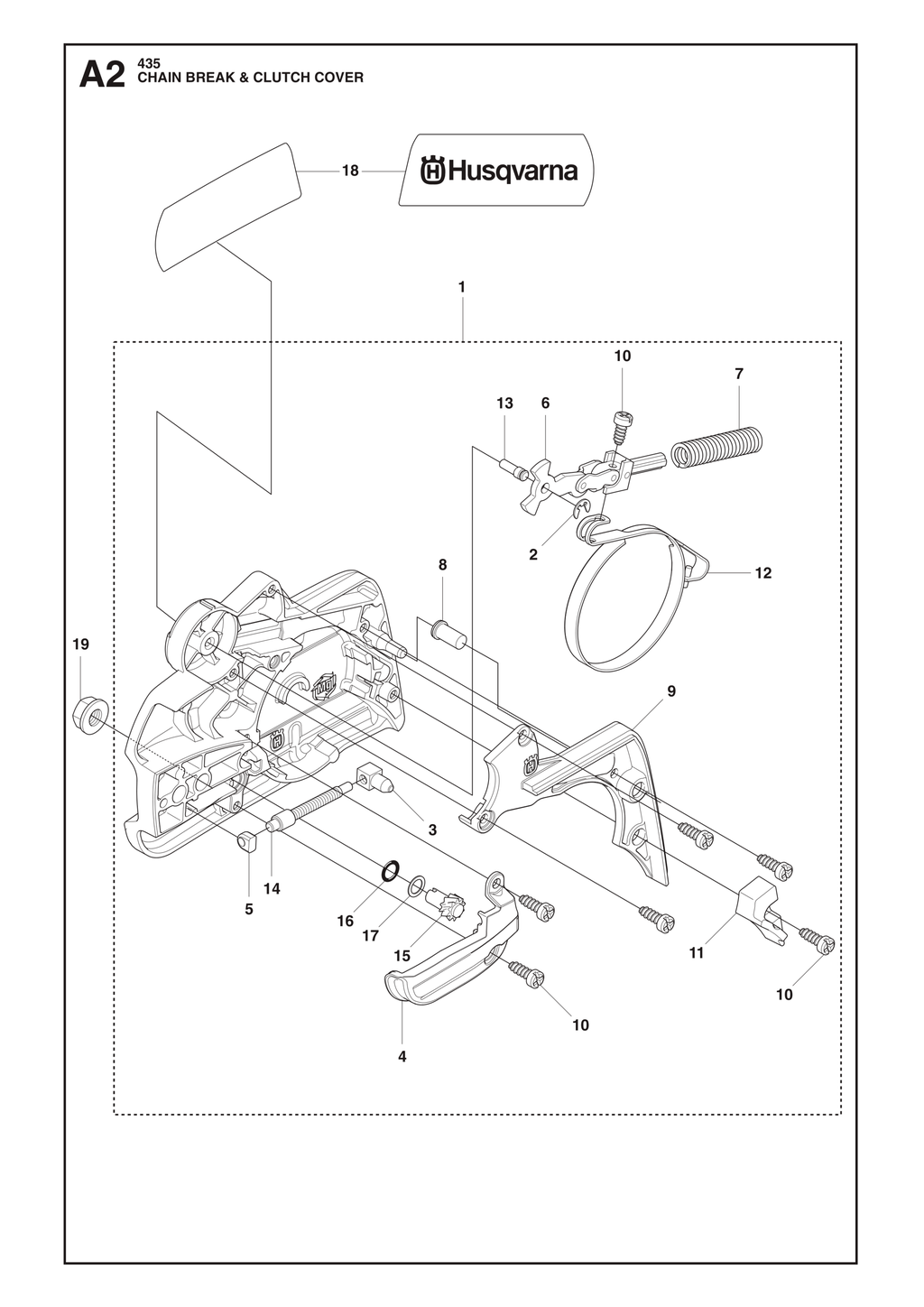 CHAIN BRAKE AND CLUTCH COVER