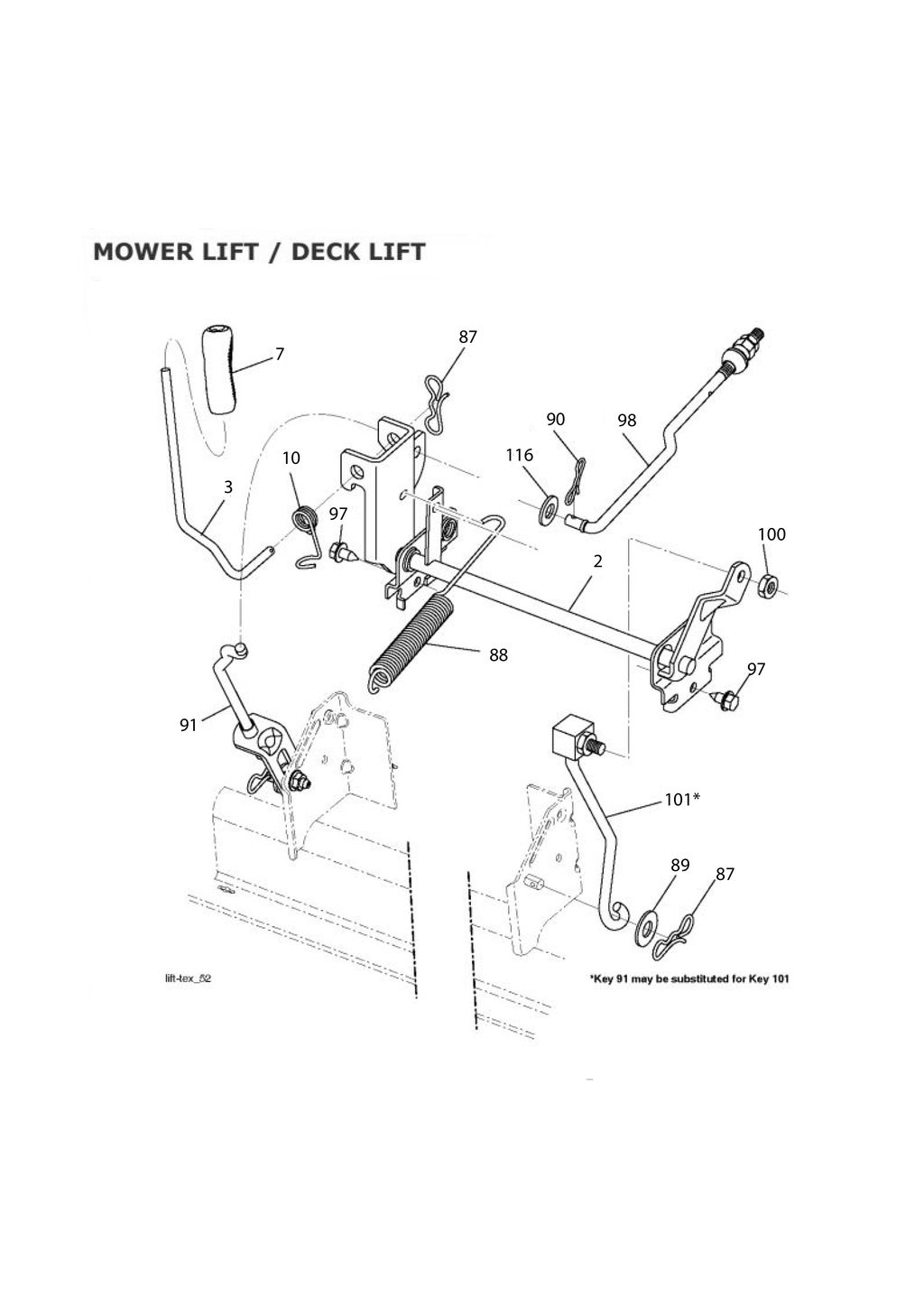MOWER LIFT / DECK LIFT