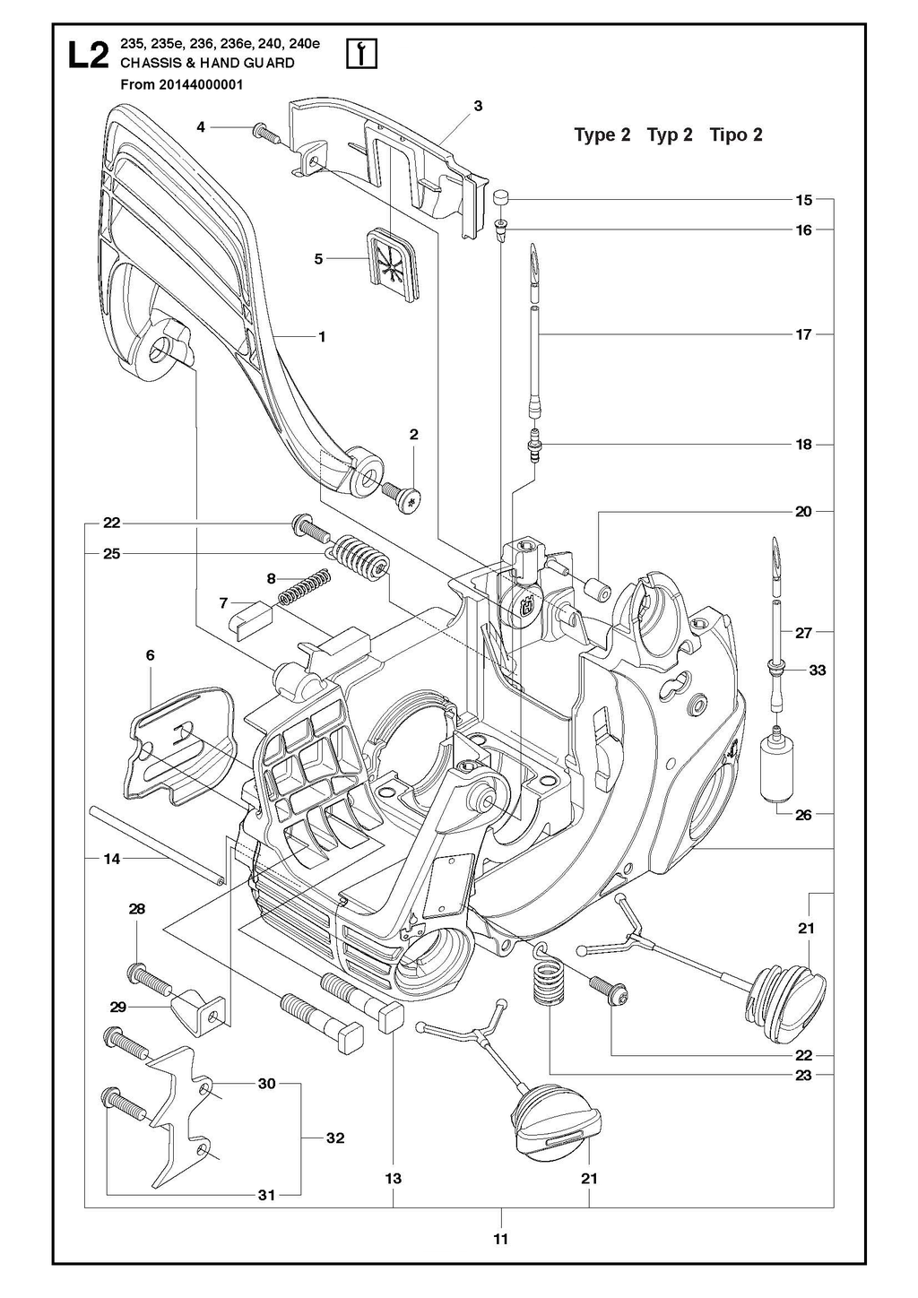 FUEL TANK AND HANDLE