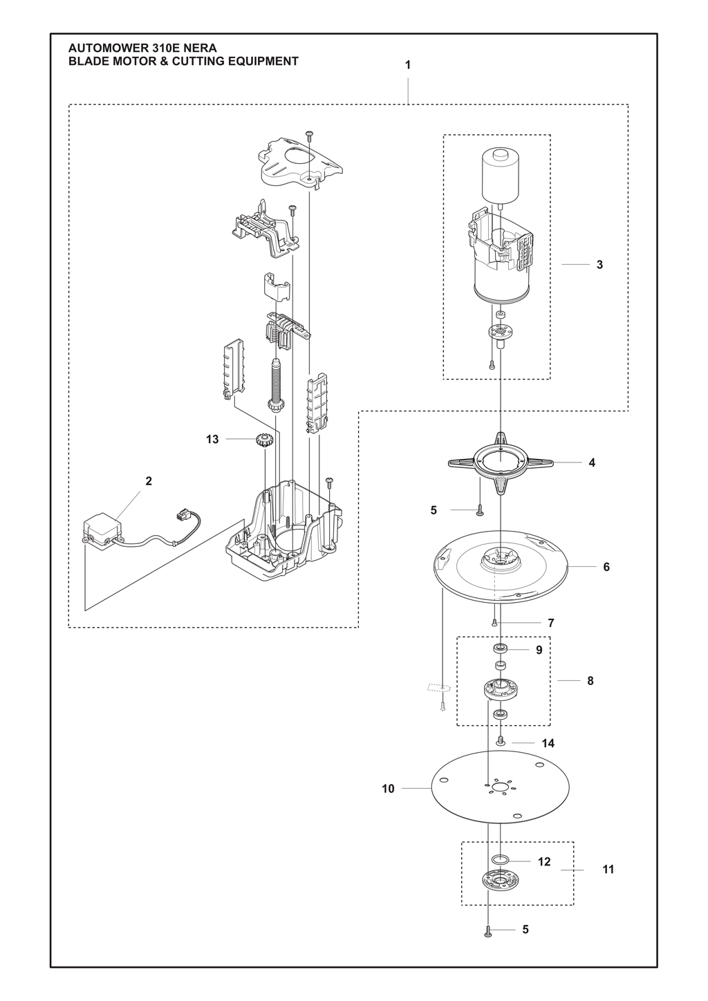 BLADE MOTOR AND CUTTING EQUIPMENT