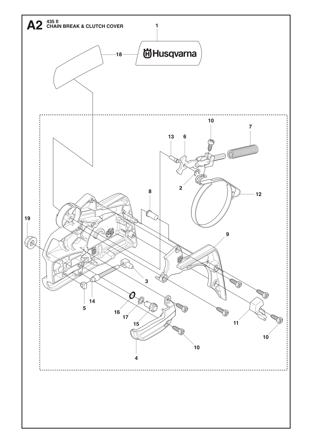 CHAIN BRAKE AND CLUTCH COVER