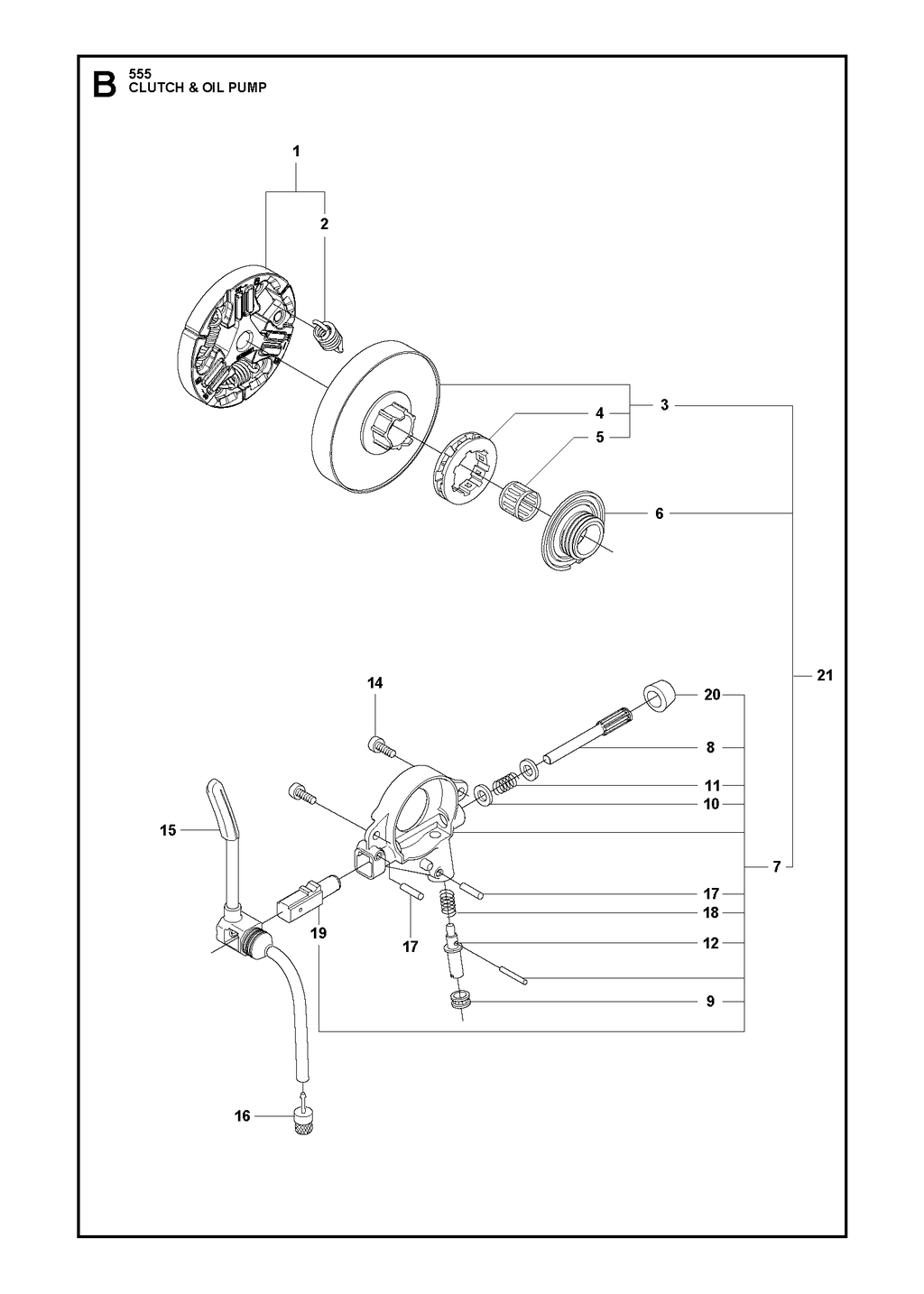 CLUTCH AND OIL PUMP