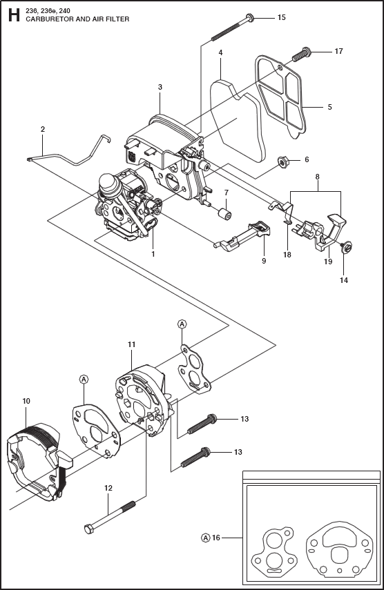 CARBURETOR AND AIR FILTER
