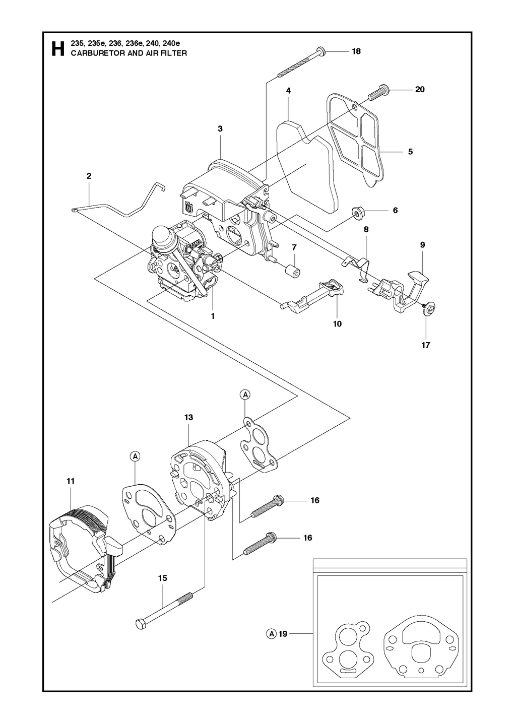CARBURETOR AND AIR FILTER