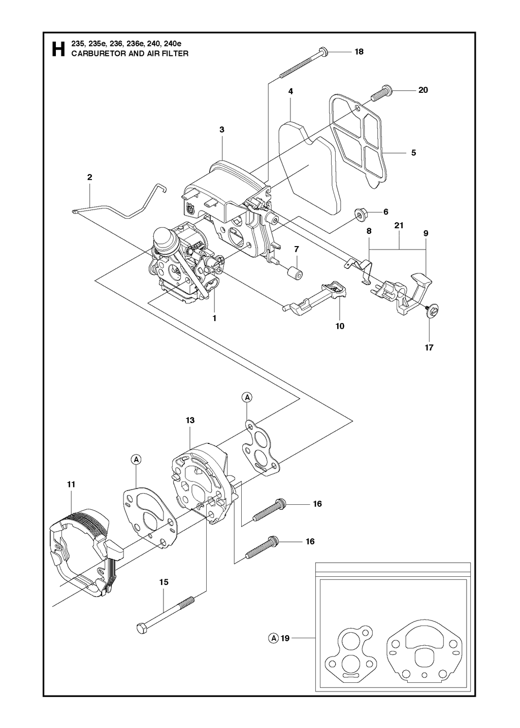 CARBURETOR AND AIR FILTER