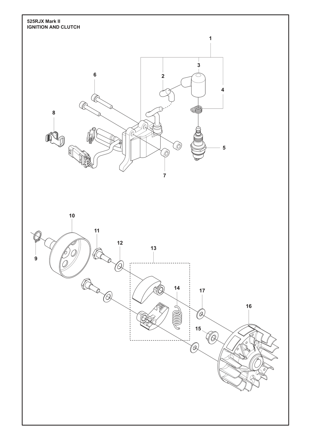 IGNITION SYSTEM AND CLUTCH