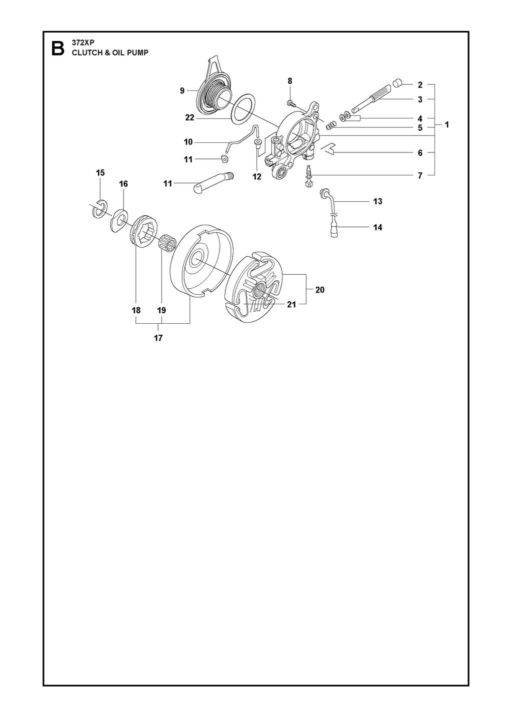 CLUTCH AND OIL PUMP