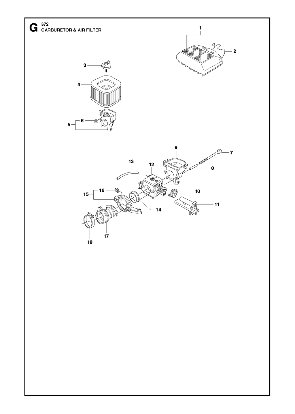 CARBURETOR AND AIR FILTER