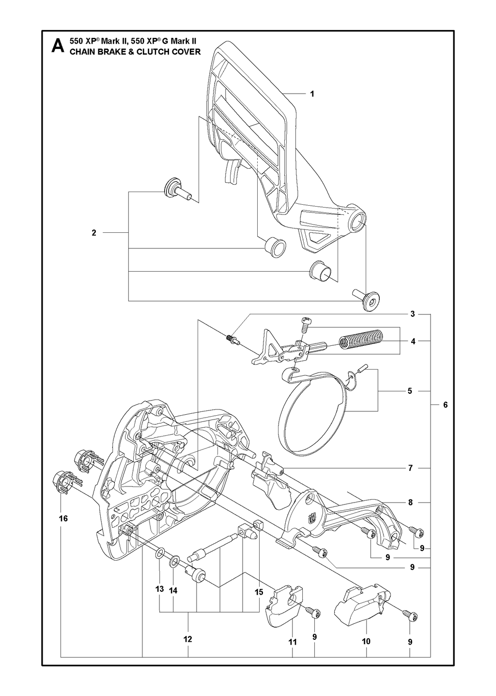 CHAIN BRAKE AND CLUTCH COVER