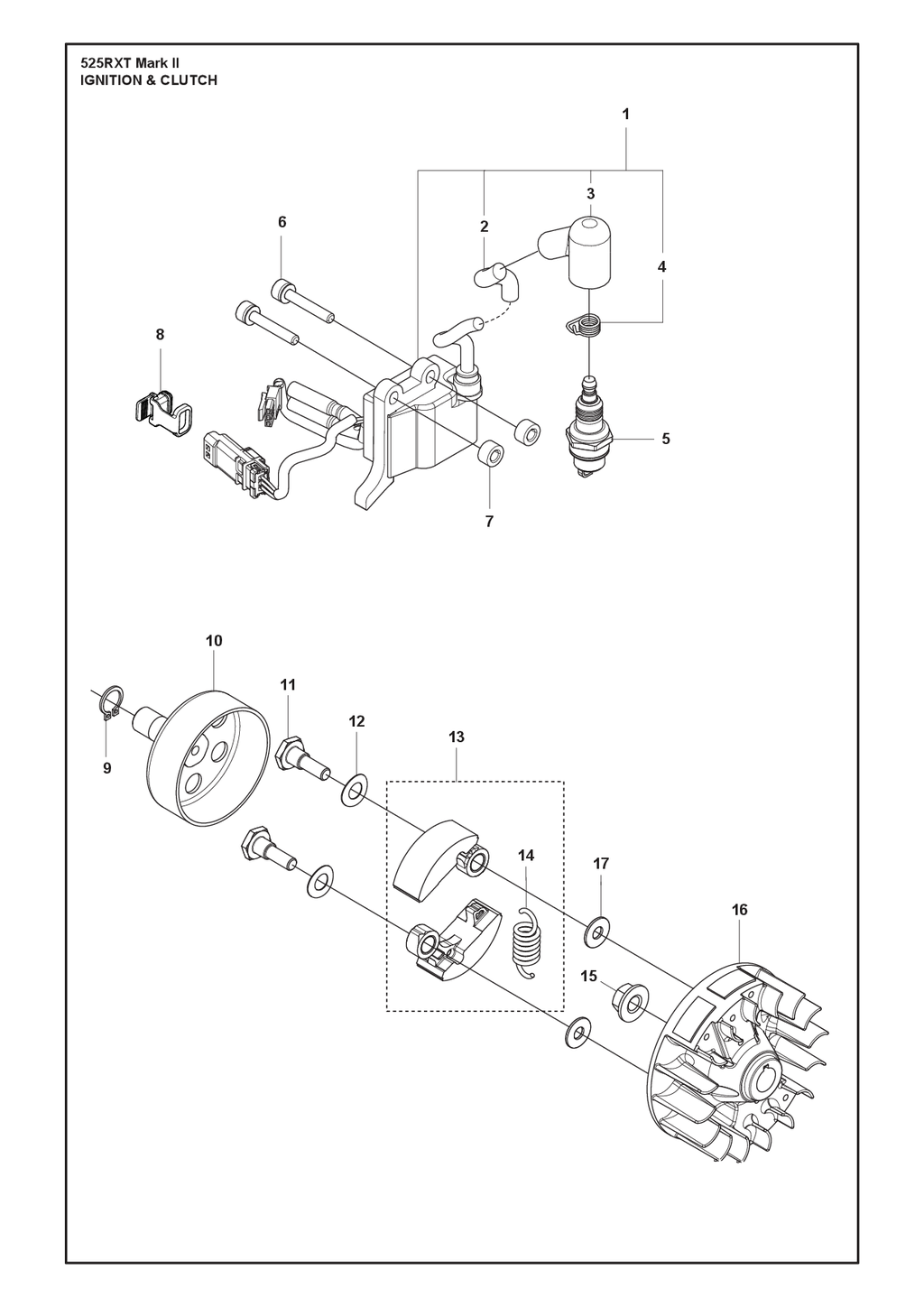 IGNITION SYSTEM AND CLUTCH