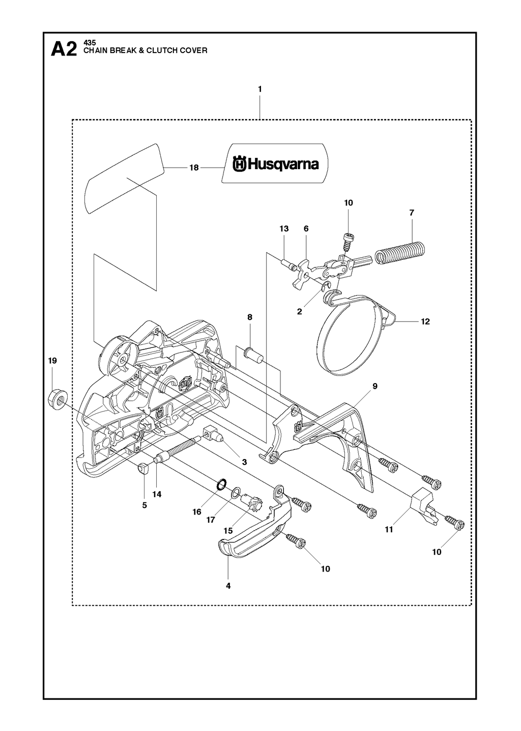 CHAIN BRAKE AND CLUTCH COVER