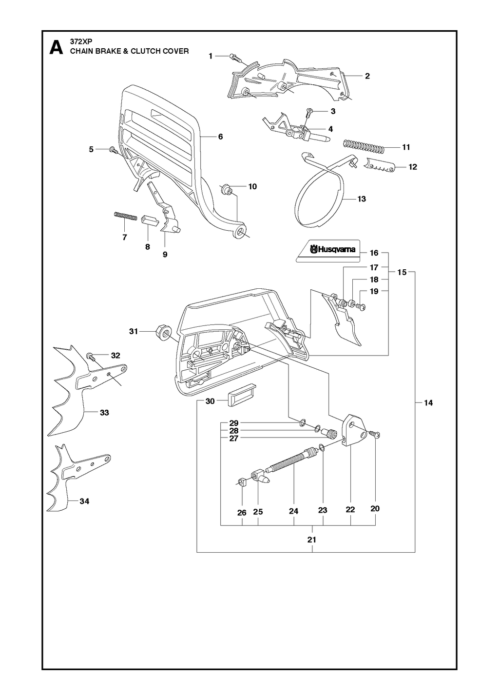 CHAIN BRAKE AND CLUTCH COVER
