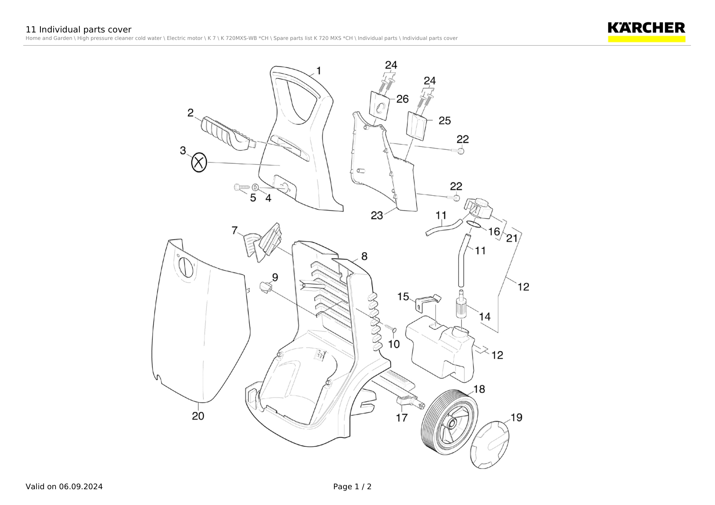 11 Individual parts cover