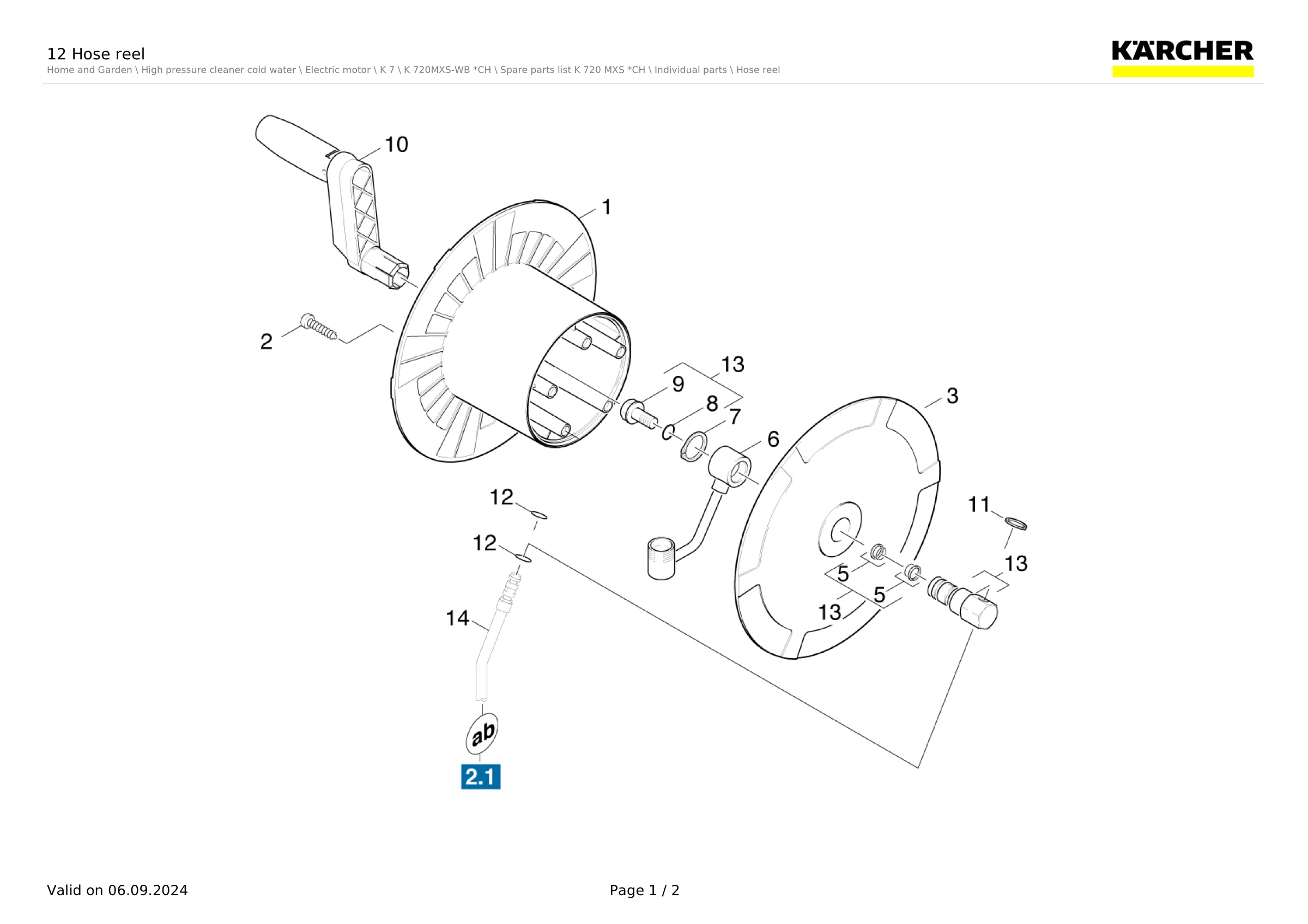 12 Hose reel